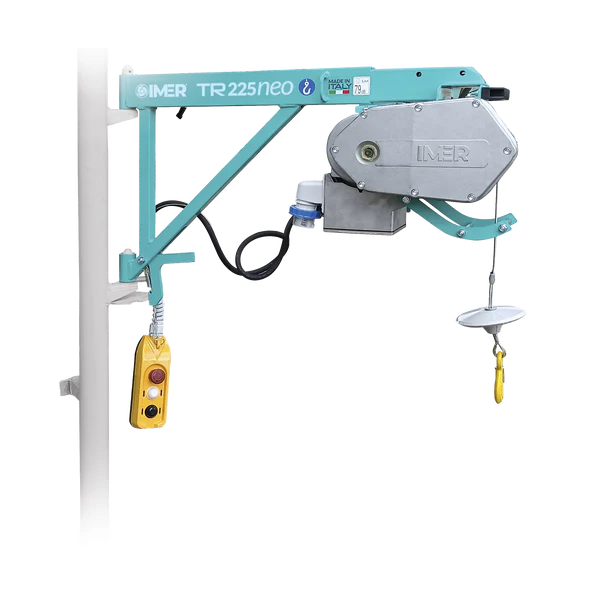 Imer TR225 Scaffold Hoist - Heavy Duty Construction Hoist for Lifting Materials on Job Sites - Perfect for Roofing, Masonry & Renovation Projects