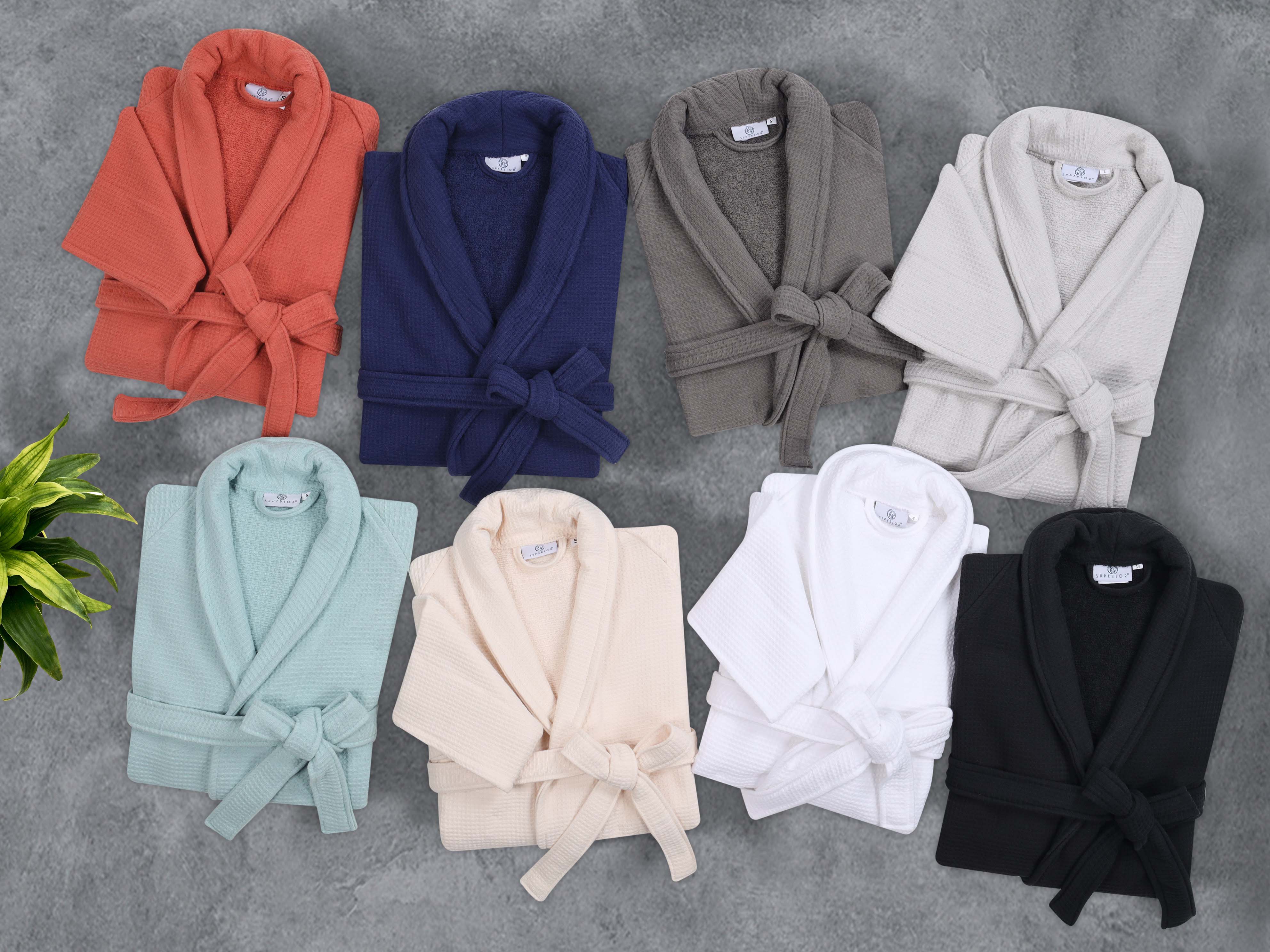 Premium Waffle Weave Cotton Bathrobe - Ultra Soft, Lightweight & Oversized Unisex Robe for Men & Women | Perfect for Spa, Lounge & Post-Shower Comfort