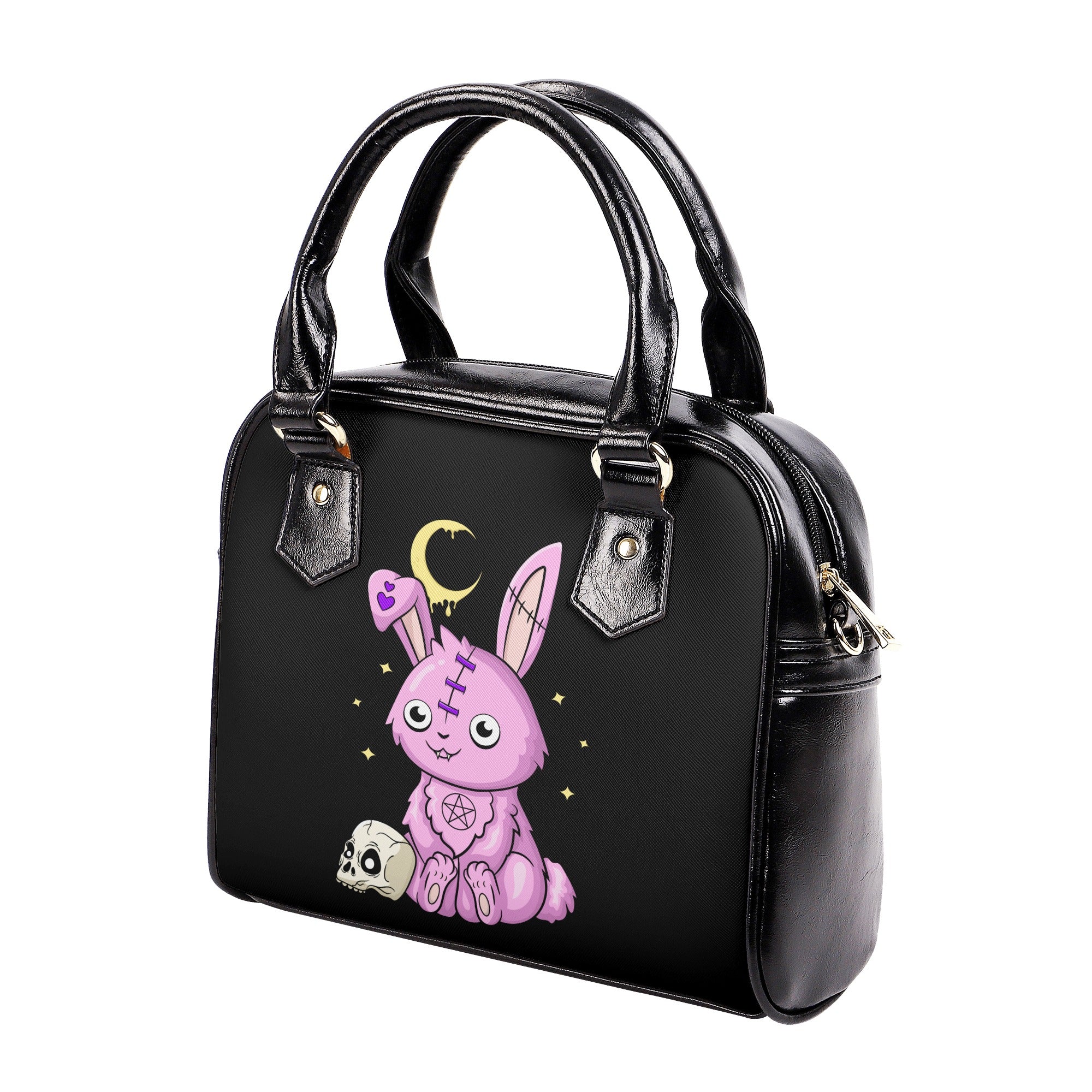 Gothic Bunny Shoulder Bag - Cute Rabbit Crossbody Purse for Women, Gothic Fashion Accessory for Casual Outfits & Halloween Costumes