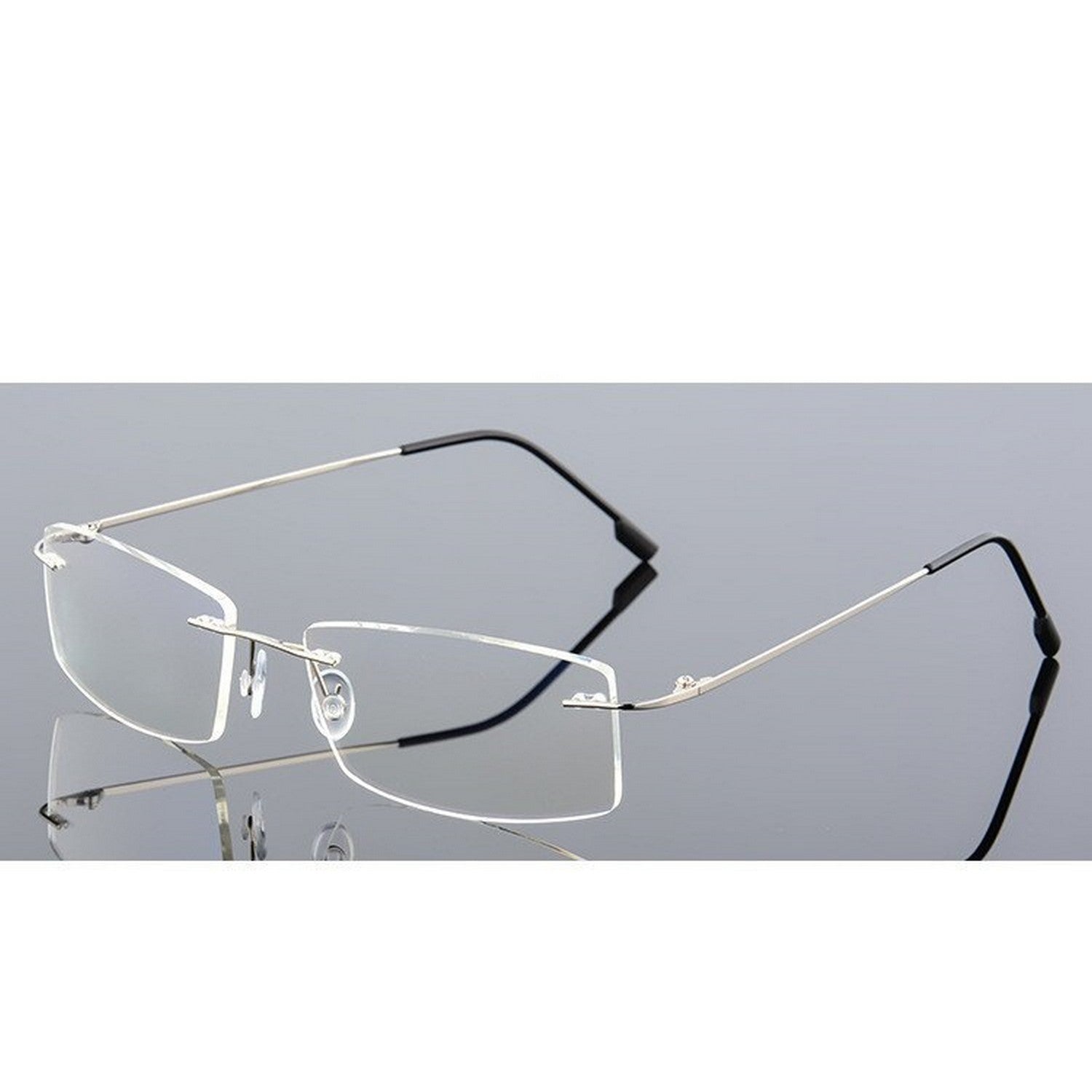 Stylish Rimless Blue Light Blocking Glasses for Men & Women - Anti Eye Strain Computer & Gaming Glasses for Office Work & Screen Time Protection