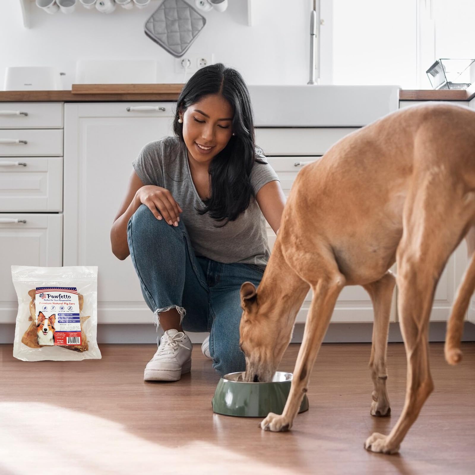 Premium Natural Whole Pig Ears Dog Treats - Easily Digestible, Long-Lasting Chews for Medium & Large Dogs (25 Count) - Perfect for Training Rewards, Dental Health & Anxiety Relief