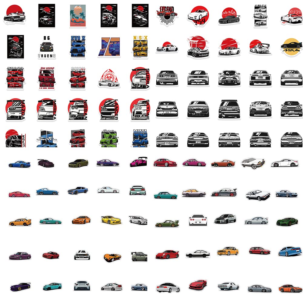 150 PCS JDM Sport Stickers - Waterproof Vinyl Decals for Cars, Laptops, Water Bottles & More - High-Quality Racing Stickers for Men, Women & Kids - Perfect for Car Enthusiasts, DIY Projects & Personalization