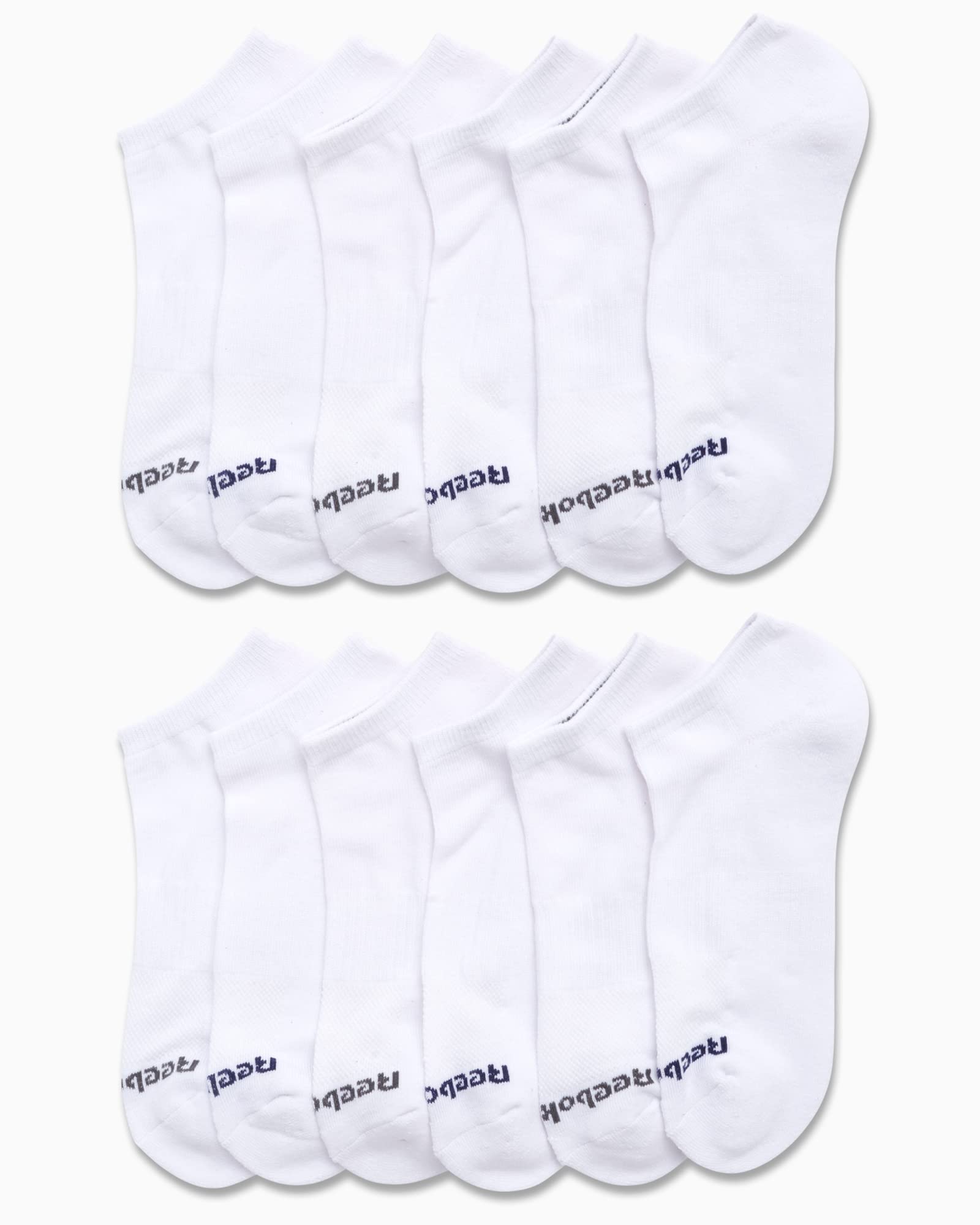 Reebok Men's Low Cut No Show Athletic Socks - 12 Pack Performance Cushion Comfort Socks - Breathable Running & Gym Socks for Men (Shoe Size 6-12.5) - Perfect for Workouts, Sports & Casual Wear