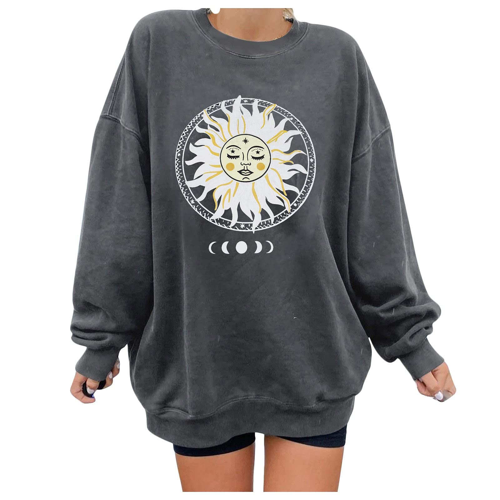 Women's Casual Print Sweatshirt - Long Sleeve Pullover Blouse & T-Shirt for Everyday Wear | Perfect for Work, Weekend Outfits and Layering