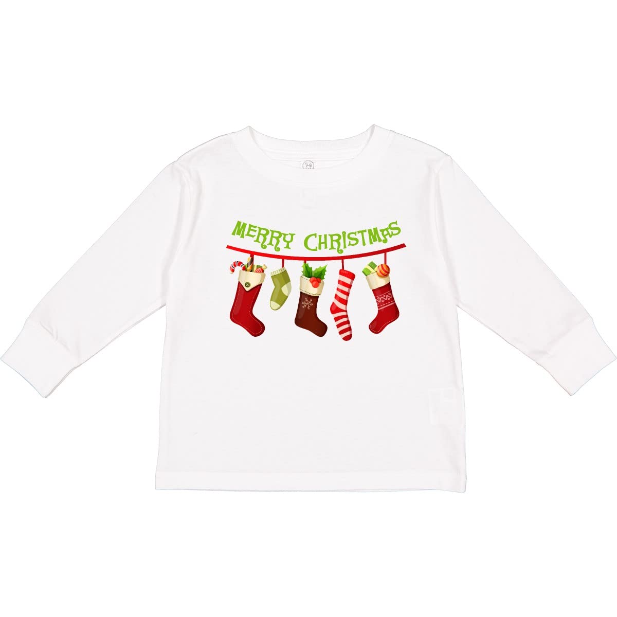 Inktastic Christmas Stockings Toddler Long Sleeve T-Shirt - Holiday Family Matching Outfits for Christmas Photos & Festive Gatherings