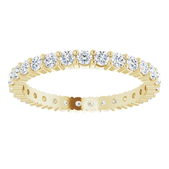 0.87 Carat Round Diamond Delicate Eternity Wedding Band - Perfect for Anniversary Gifts & Bridal Jewelry