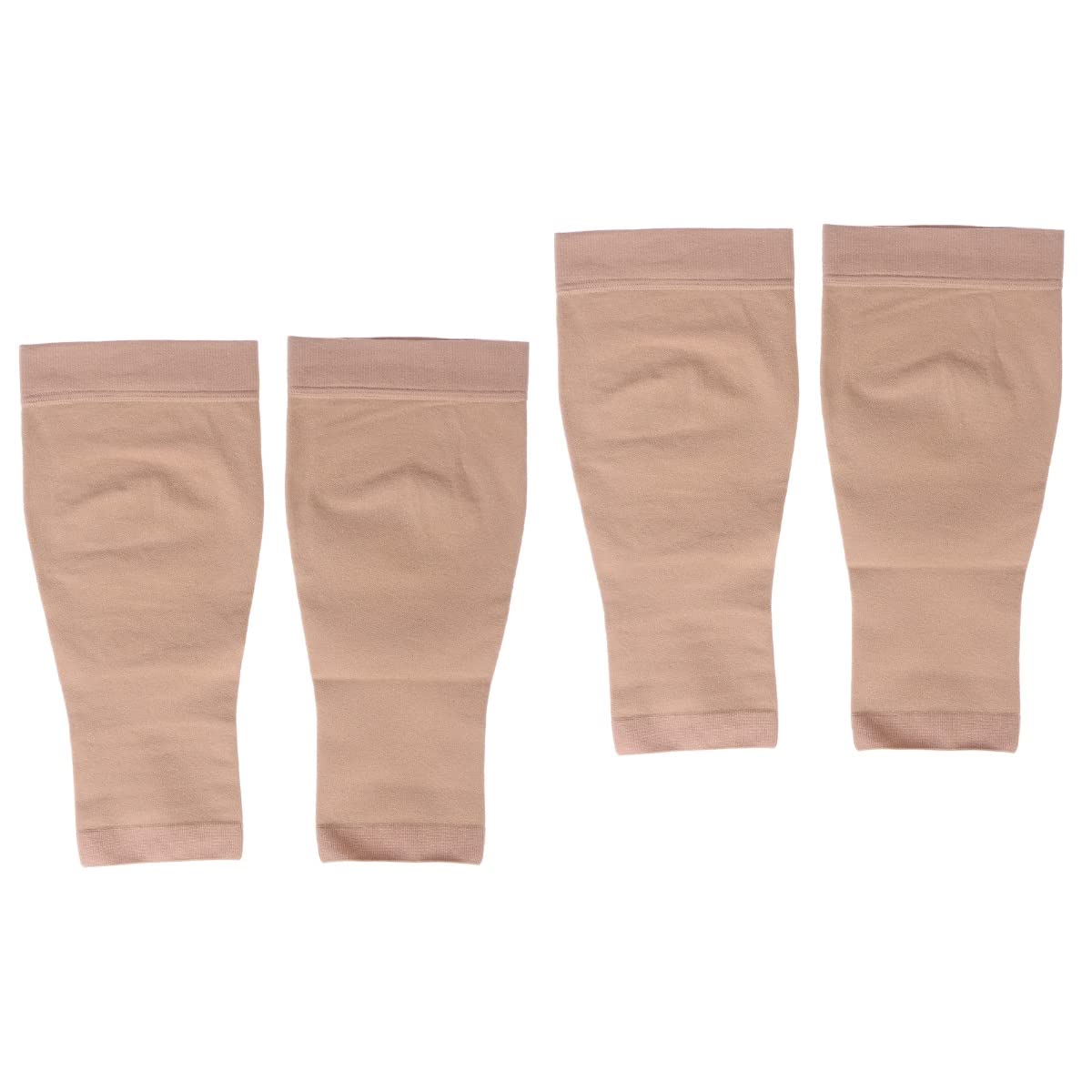 DOITOOL Compression Socks for Men & Women - 2 Pairs Knee High Support Stockings for Varicose Veins, Edema, Shin Splints - Nude Size L - Ideal for Nursing, Travel, Running & Daily Comfort