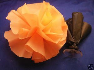 12 Car Limousine Wedding Decorations - Peach Pom Flower Puffs with Suction Cups for Luxury Vehicle Decor, Bridal Shower, Prom & Party Decorations