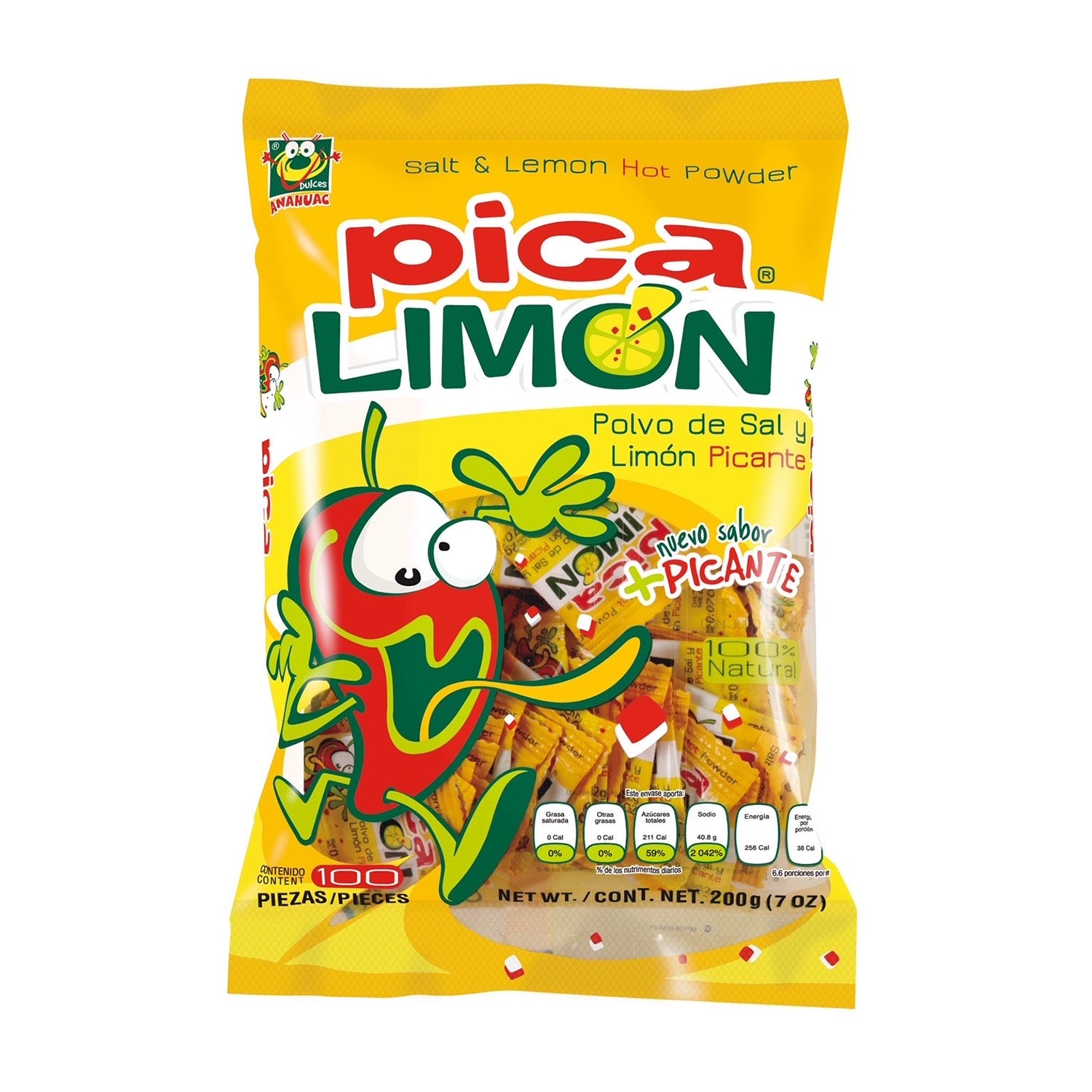 Dulces Anáhuac Pica Limon Sour Lemon Candy | 100 Count Bag - Perfect for Parties, Snacking & Mexican Candy Lovers