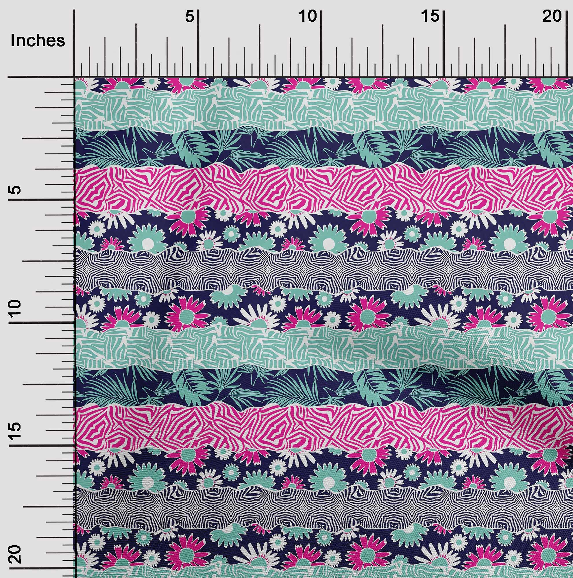 oneOone Polyester Spandex Wine Floral Printed Fabric - 56 Inch Wide Sewing Material for Dresses, Curtains & DIY Crafts | Premium Stretch Fabric for Upholstery & Home Decor Projects