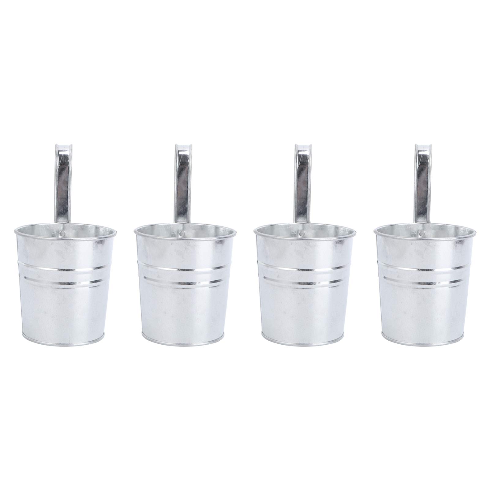 Hemoton 4-Piece Heavy Duty Iron Bucket Hooks for Gardening - Durable Metal Hangers for Planters, Flower Pots & Outdoor Decor (Ideal for Hanging Baskets, Garden Tools & Farmhouse Style Decor)