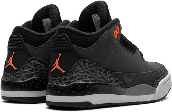 Nike Jordan 3 Retro Fear 'Night Stadium/Total Orange' Sneakers for Kids - DM0966 080 PS Preschool Size - Perfect for School, Playground & Basketball Games