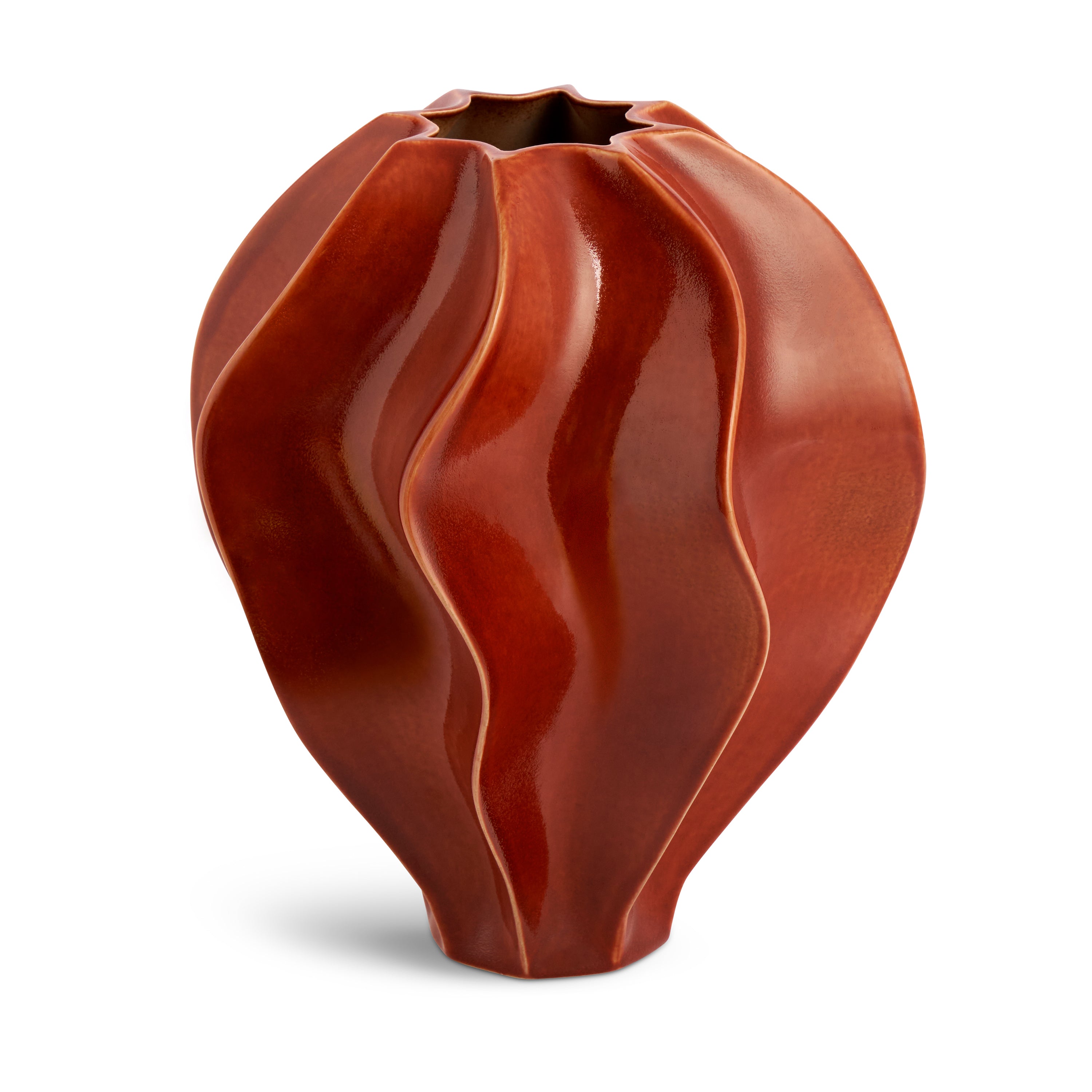 Pre Order | Douro Vase Paprika X Large - Modern Ceramic Home Decor for Living Room, Dining Table, or Office Desk Centerpiece