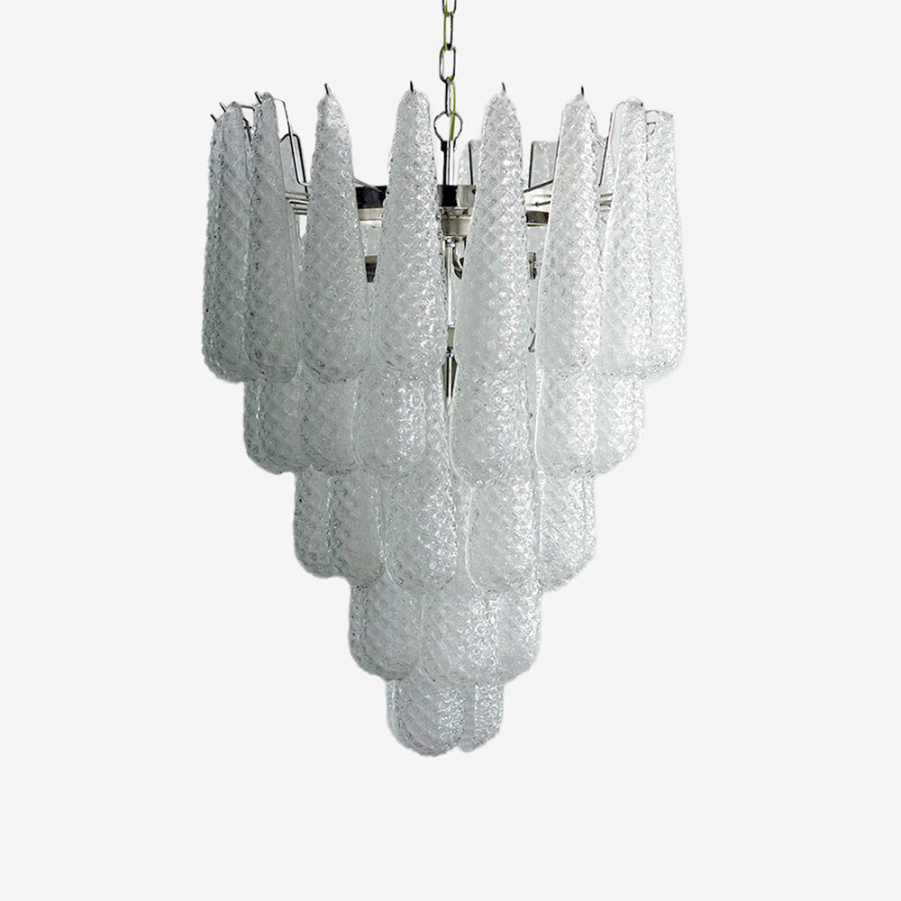 Murano Glass Water Drop Chandelier - Elegant Handcrafted Venetian Lighting for Dining Room, Bedroom & Entryway