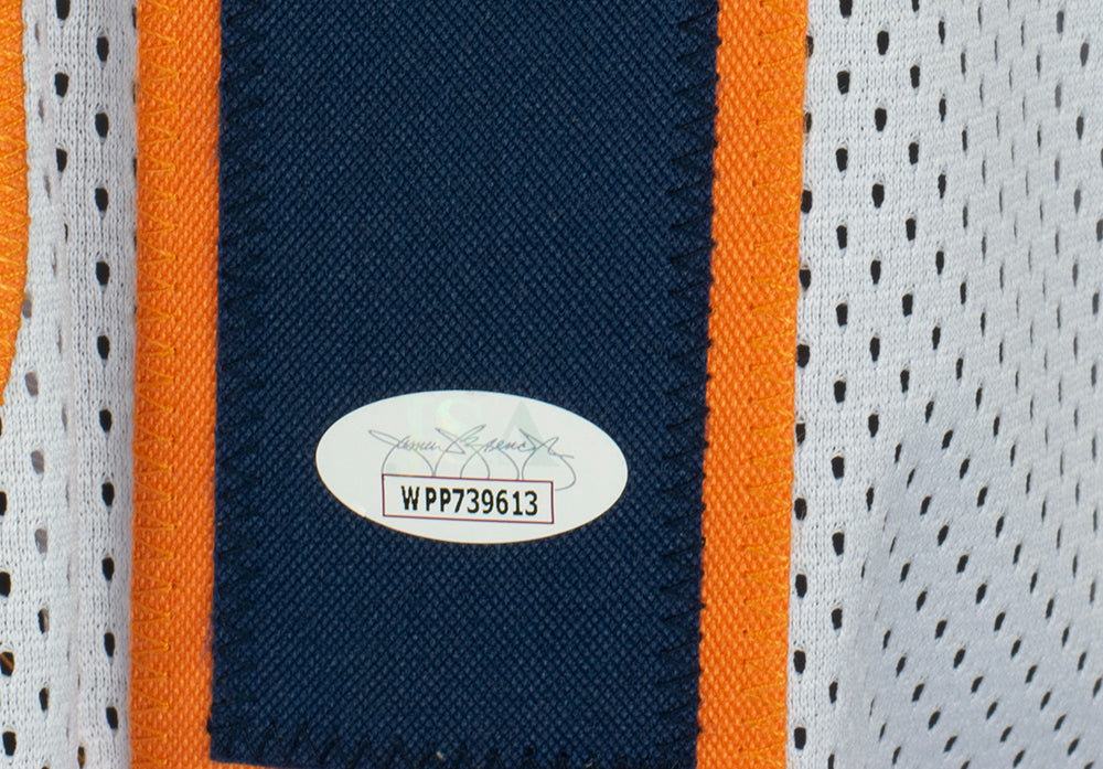 Dick Butkus Autographed White Pro Style Football Jersey - JSA Certified - Perfect for Collectors, Fans, and Sports Memorabilia Displays