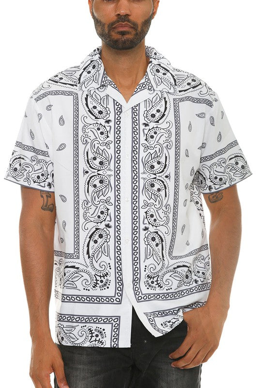 Men's Stylish Printed Button-Down Collar Shirt - Perfect for Office, Casual Wear & Date Nights