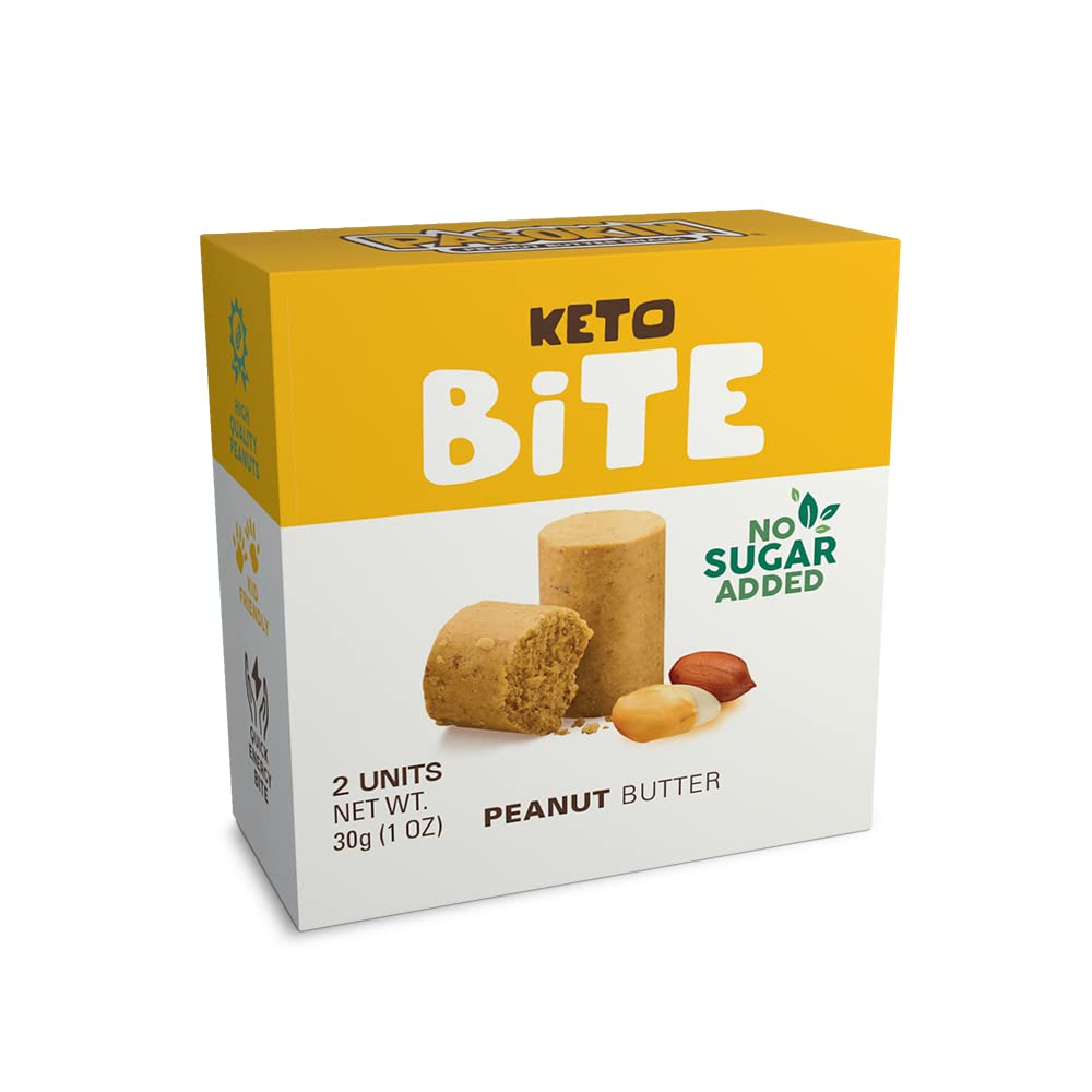 Pasokin Keto Bite Peanut Butter – Zero Sugar Added, Low Carb, Gluten-Free, Vegan, Plant-Based Protein Snacks – Dairy-Free Energy Bites for Keto Diet – Perfect for On-the-Go, Workout & Healthy Lifestyle