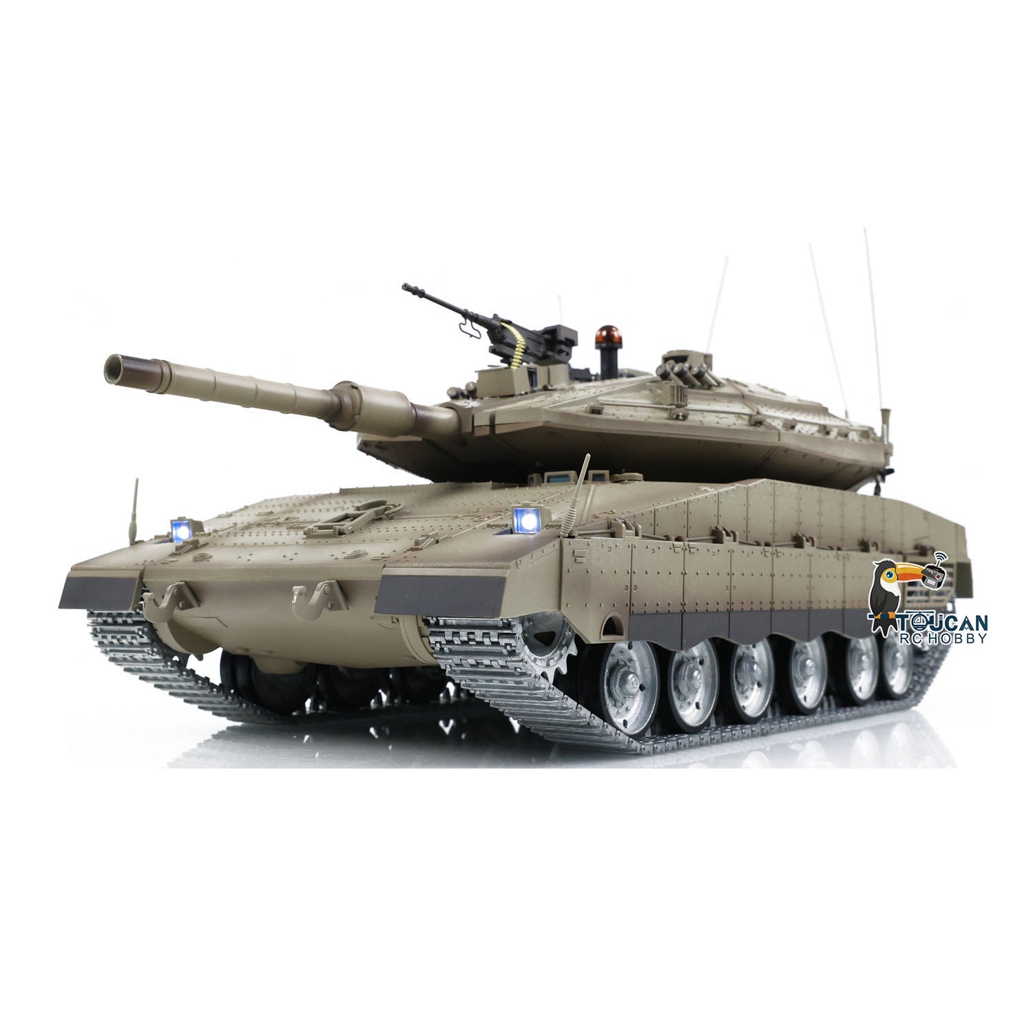Heng Long 1/16 Scale Remote Control Tank - IDF Merkava MK IV Pro Edition with Metal Road Wheels & Tracks | FPV RC Military Vehicle for Adults & Collectors | Battle Simulation & Outdoor Play
