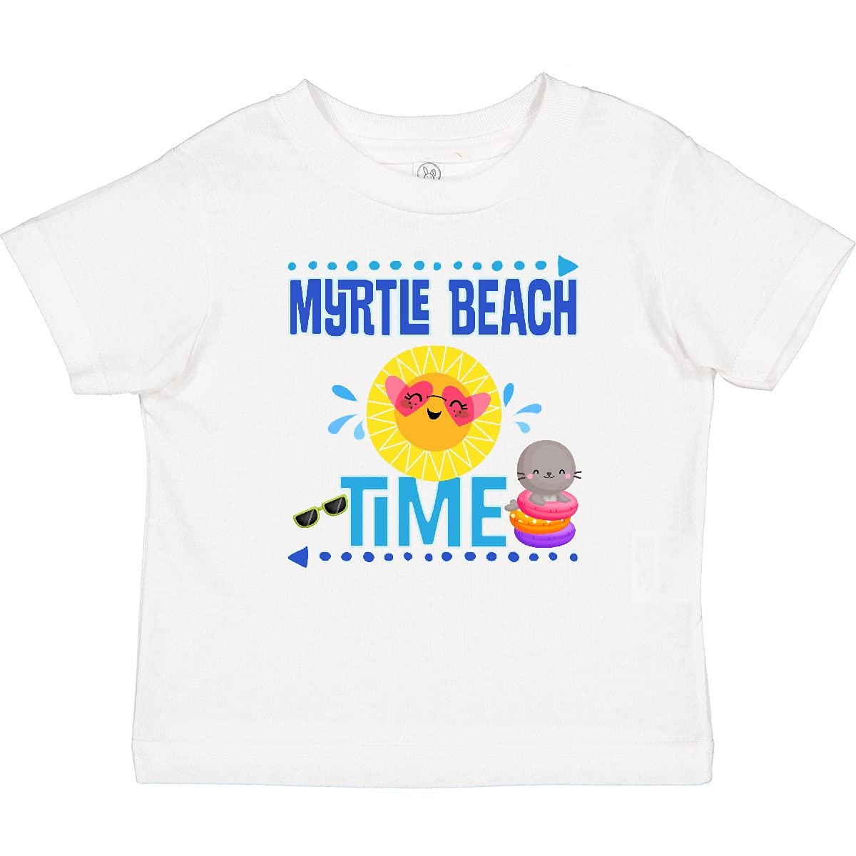 Inktastic Myrtle Beach Vacation Time Baby T-Shirt - Cute Summer Travel Outfit for Toddlers & Infants - Perfect for Beach Trips, Family Photos & Vacation Souvenirs