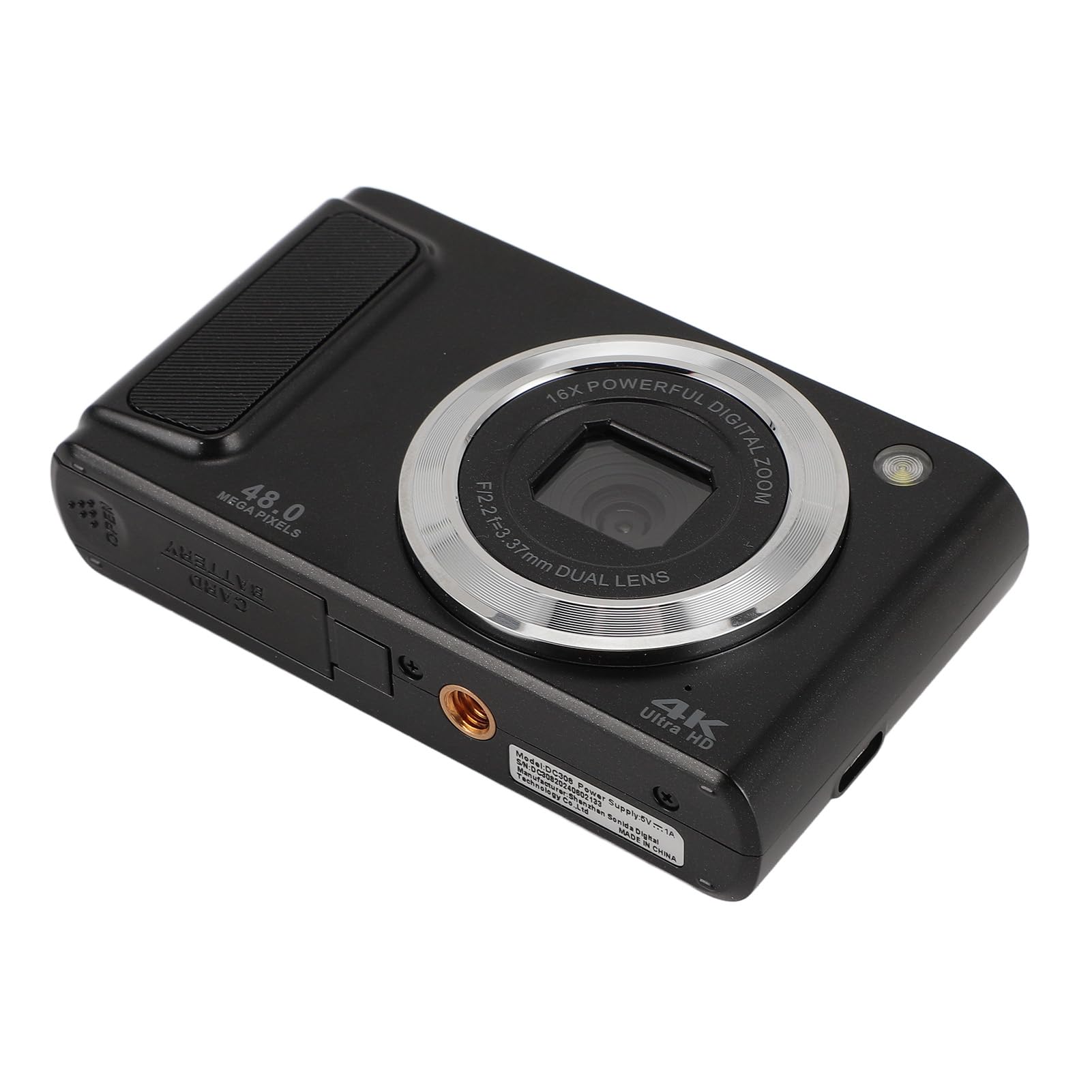 Best Digital Camera for Travel - Compact & Portable Dual Camera for Camping, Hiking & Outdoor Adventures (Black) - Perfect for Vlogging & Photography