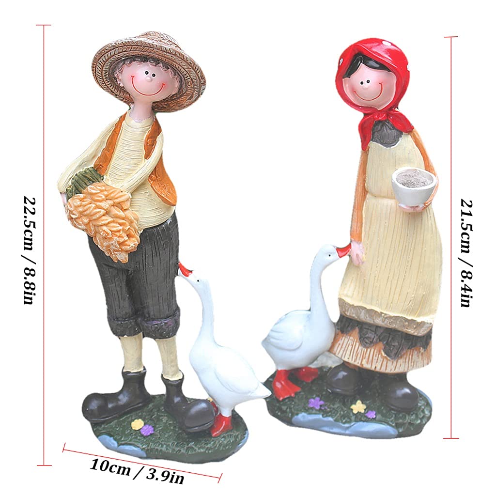 Outdoor Garden Statue - Resin Craft Character Sculpture for Lawn, Balcony, Terrace & Pathway Decor | Durable Weatherproof Garden Ornament for Home & Landscape Decoration