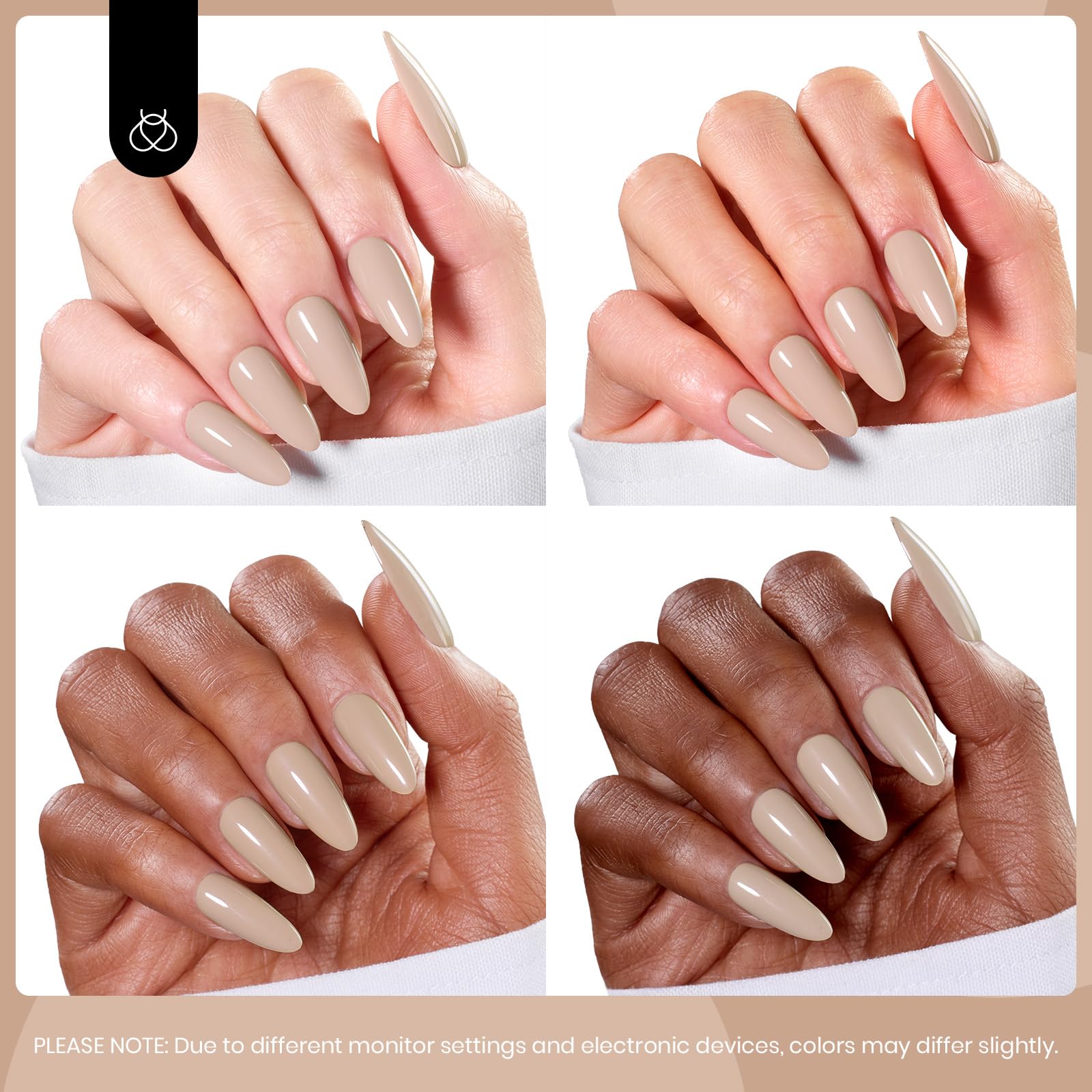 Beetles Nude Brown Gel Nail Polish - 15ml Neutral Beige Tan Soak Off UV LED Gel Polish for Salon & DIY Manicure | Long Lasting Nail Art for Home Use, Parties & Special Occasions