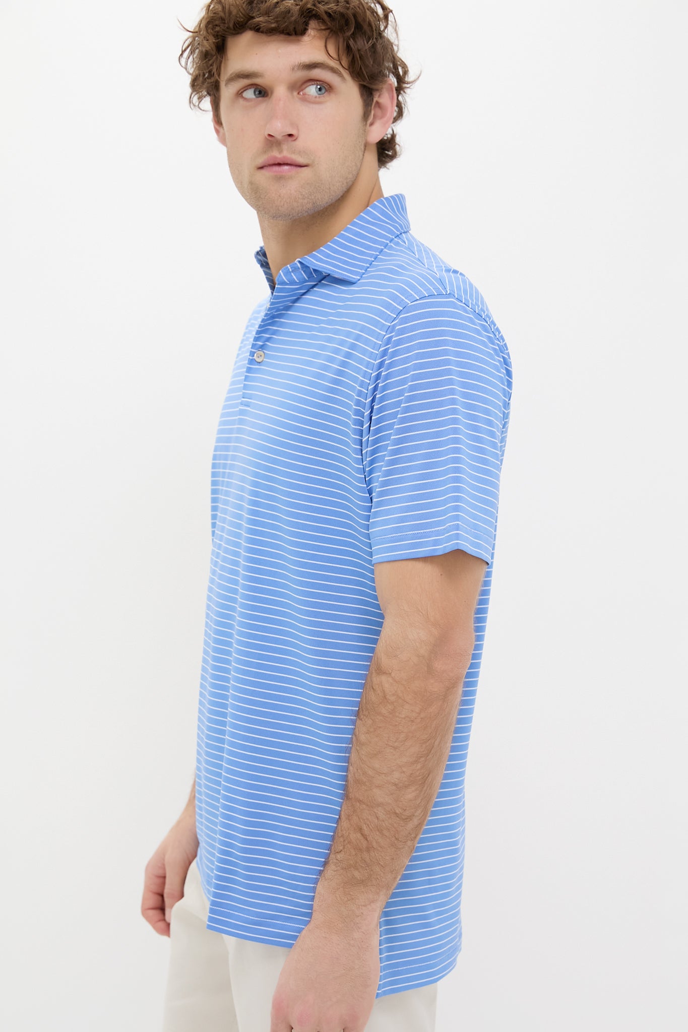 Blue Sea Winston Performance Mesh Polo Shirt for Men - Breathable Quick-Dry Golf & Casual Wear - Perfect for Outdoor Sports, Work & Everyday Comfort