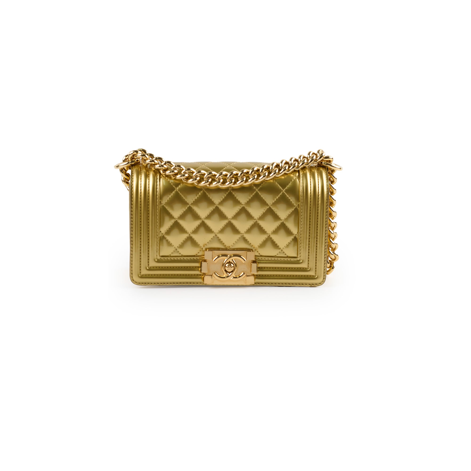 Chanel Small Boy Gold 19 Series Handbag - Luxury Designer Crossbody Bag for Women | Perfect for Evening Parties, Date Nights & Special Occasions