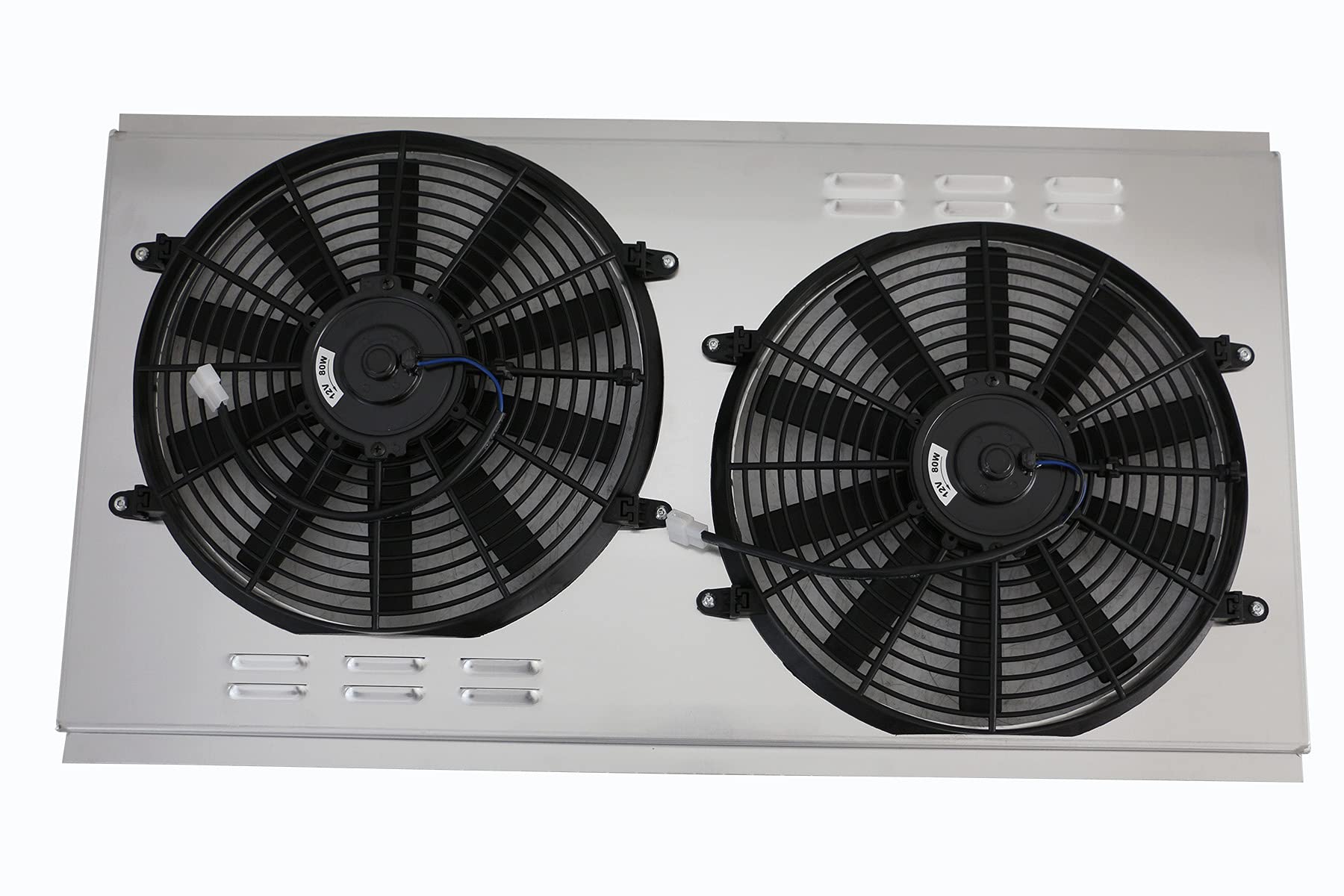 1988-2000 Chevy/GMC C/K Series Aluminum Shroud with 14'' Cooling Fans - Perfect for C1500, C2500, C3500, K1500, K2500 Models - Ideal for Truck Upgrades & Engine Cooling
