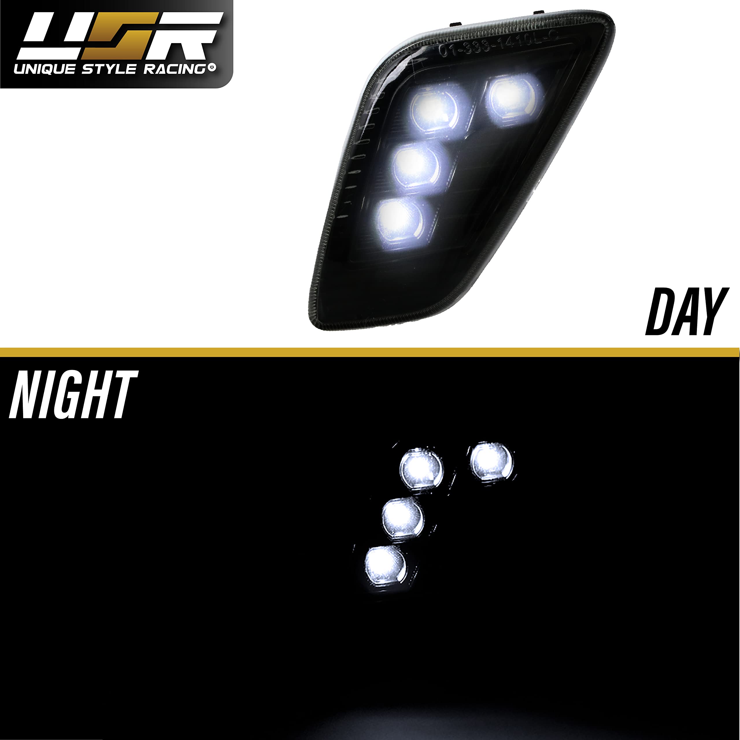 USR DEPO TJ LED Side Marker Lights - 4 Piece Smoke Lens Combo with White LED for 1997-2006 Jeep Wrangler TJ - Bumper Turn Signal & Fender Marker Lights - Upgrade Your Off-Road Vehicle Lighting for Night Driving & Trail Adventures