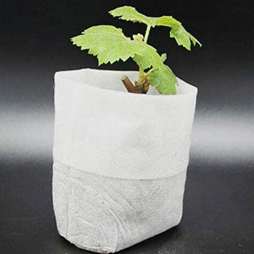 100Pcs Nursery Pots Seedling Bags 8x10cm Fabric Plant Grow Bags for Gardening - Ideal for Seed Starting, Transplanting & Indoor/Outdoor Plant Cultivation