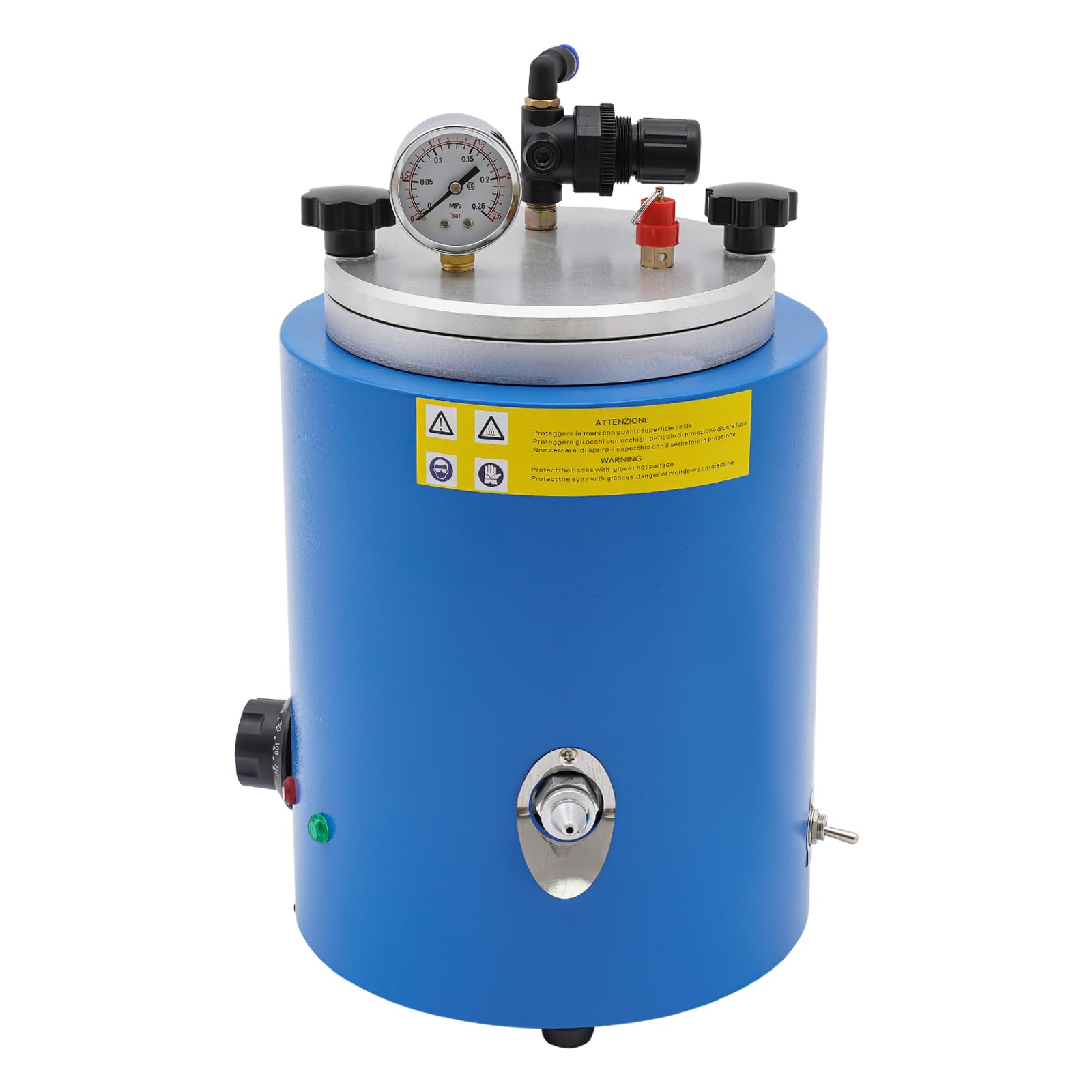 500W Wax Injector Machine - 5.5 Lbs Capacity, Dual Nozzle, 86-230°F Adjustable Temperature for Jewelry Making & Dental Wax Casting | Perfect for Wax Molding, Lost Wax Casting, Denture Creation & Jewelry Design Studios