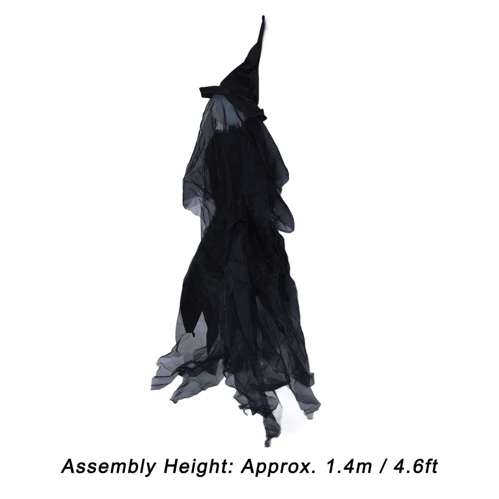 LED Halloween Witch Light Decoration with Sound Effects - Outdoor Halloween Yard Decor for Garden, Lawn, and Patio - Spooky Party Lighting for Trick or Treat