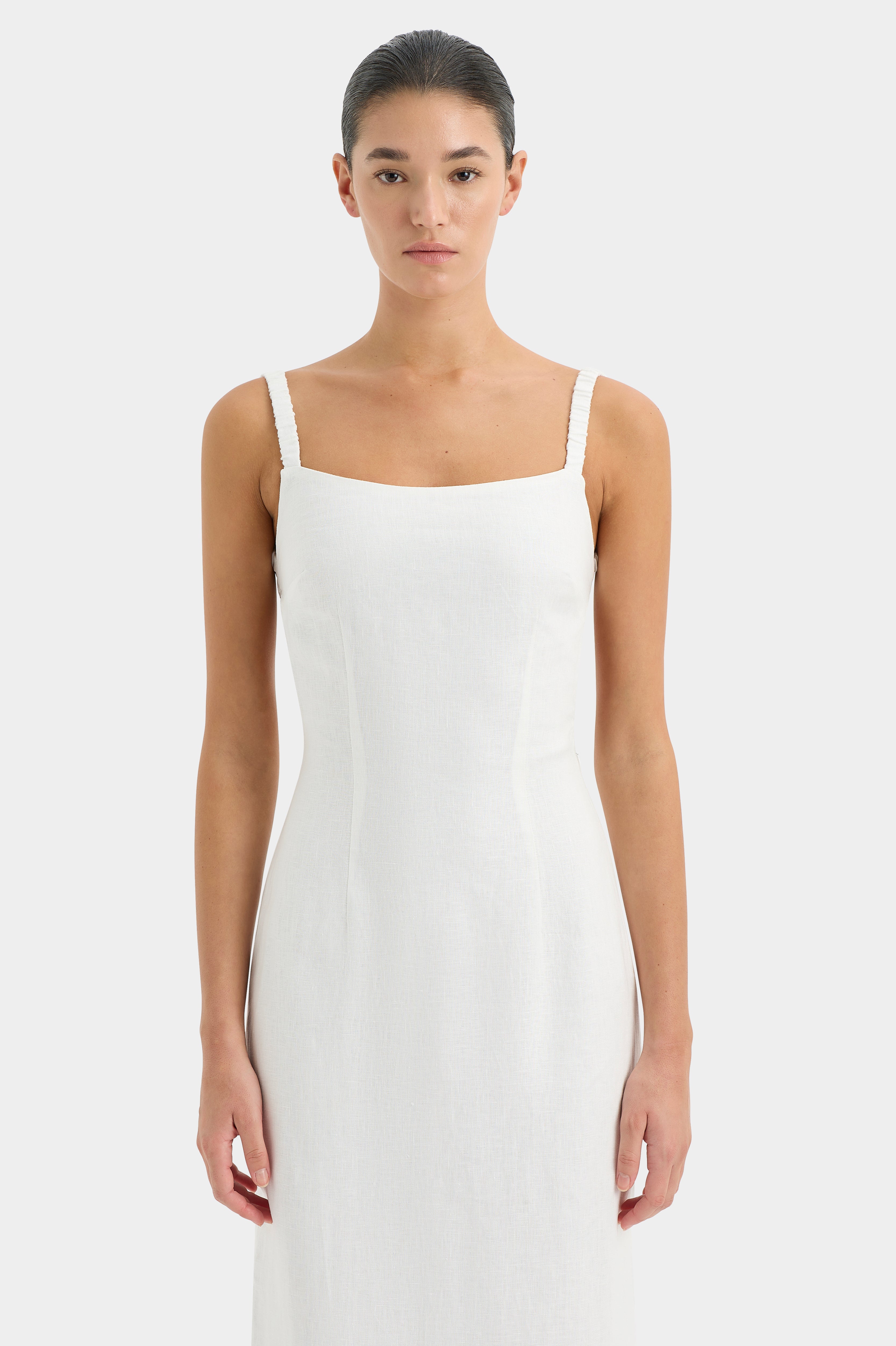 Primrose Ruched Midi Dress for Women - Flattering Bodycon Party & Cocktail Dress - Perfect for Weddings, Date Nights & Special Occasions