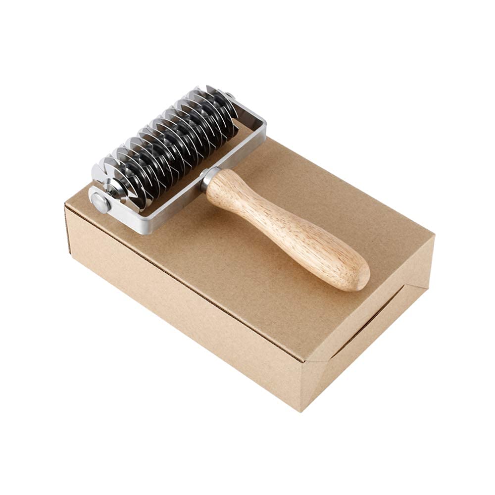 Premium Stainless Steel Pizza Dough Roller Cutter - Professional Kitchen Baking Tool for Perfect Lattice Crust | Ideal for Homemade Pizza, Pasta, Pastry & Baking Enthusiasts