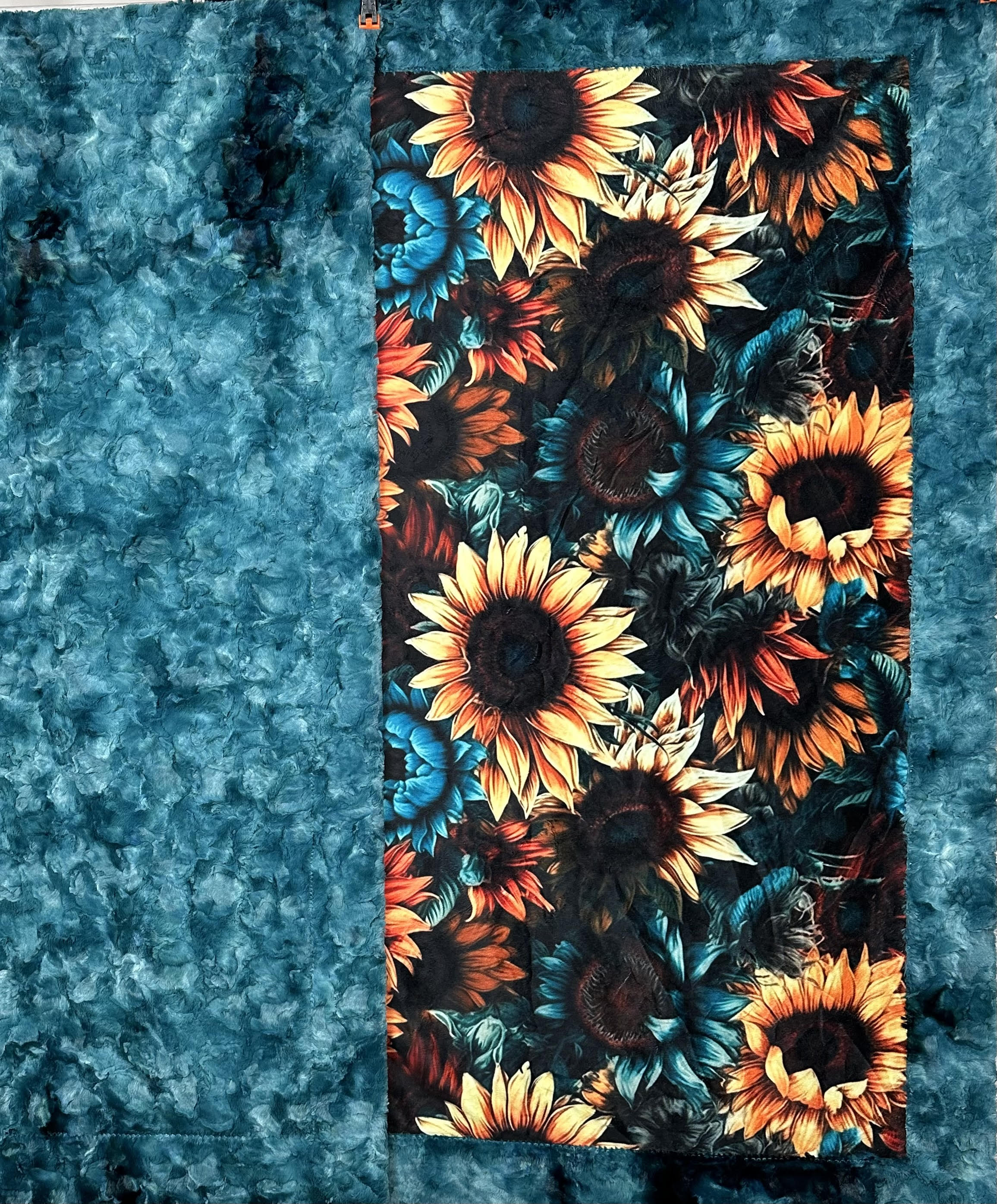 Galaxy Sunflower Print 55x79 Inch Soft Minky Blanket - Cozy Throw for Bed, Sofa, and Outdoor Picnics