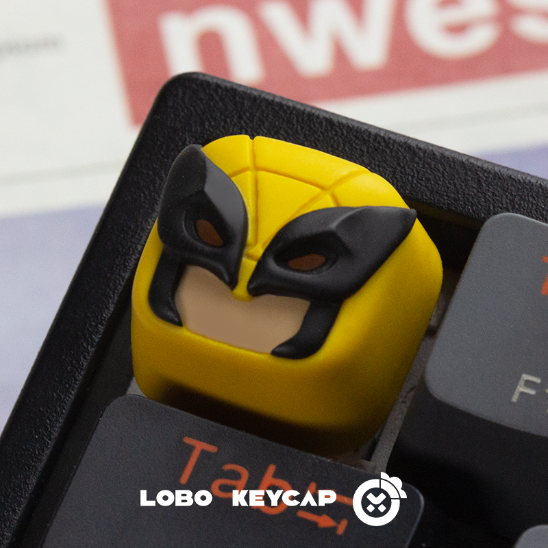 Marvel Deadpool Wolverine Themed Custom Resin Art Keycaps - Clear Transparent Design for Mechanical Keyboards | Perfect for Gaming, Typing & Collectors