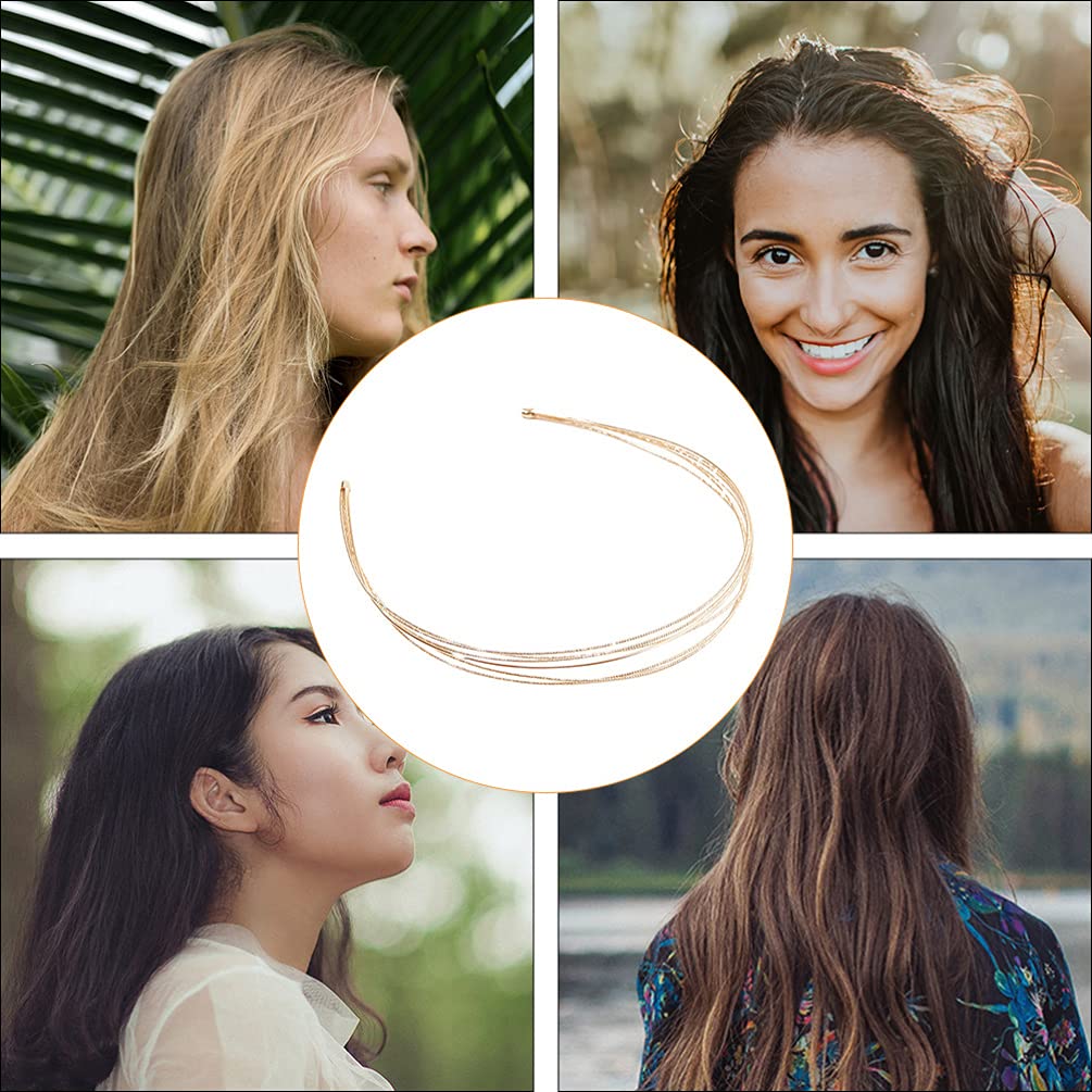 Elegant Metal Wire Headbands for Women - Minimalist Hair Hoops & Wedding Hair Accessories | Fashionable Headpieces for Girls, Brides & Everyday Wear