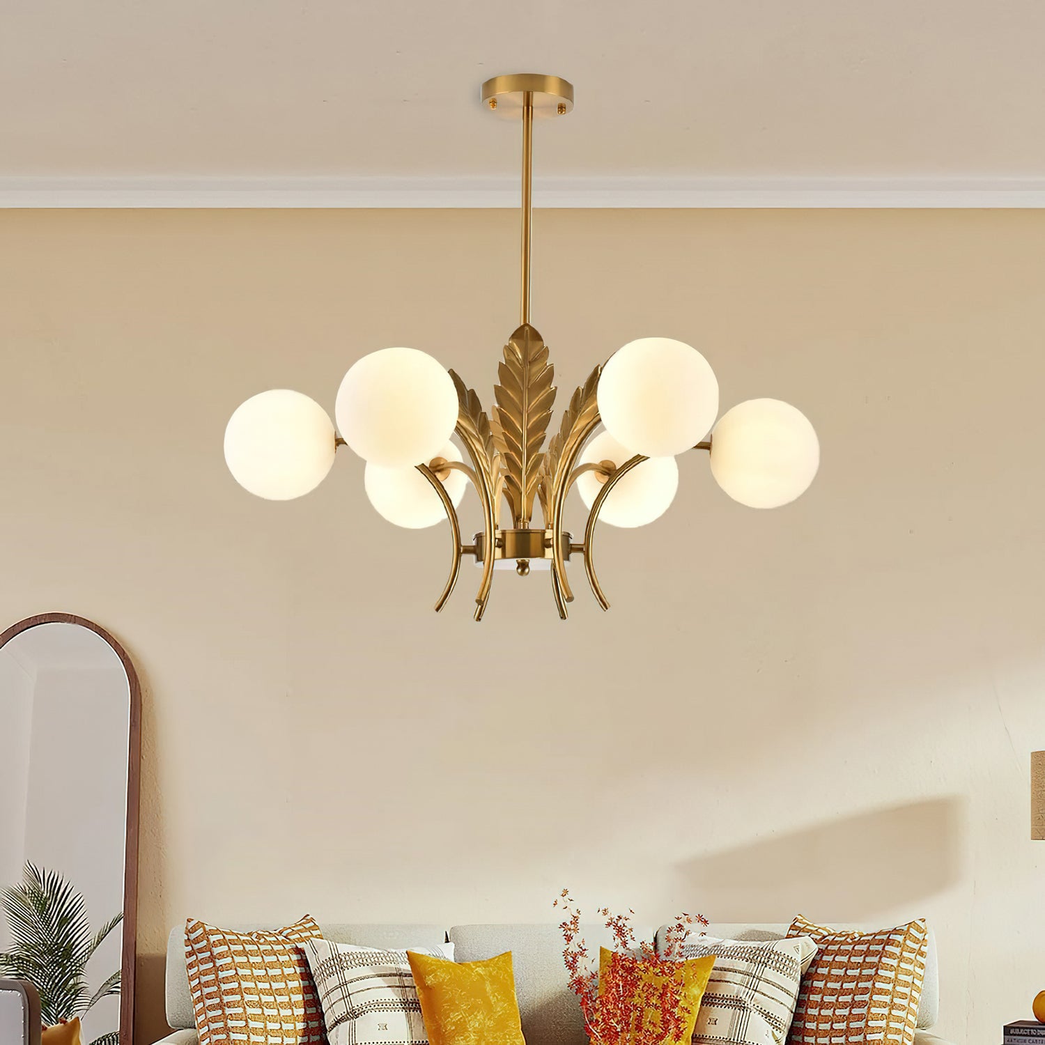 Annetta Sputnik Modern Chandelier - 8-Light Mid Century Ceiling Fixture with Crystal Accents for Dining Room, Living Room & Bedroom Lighting
