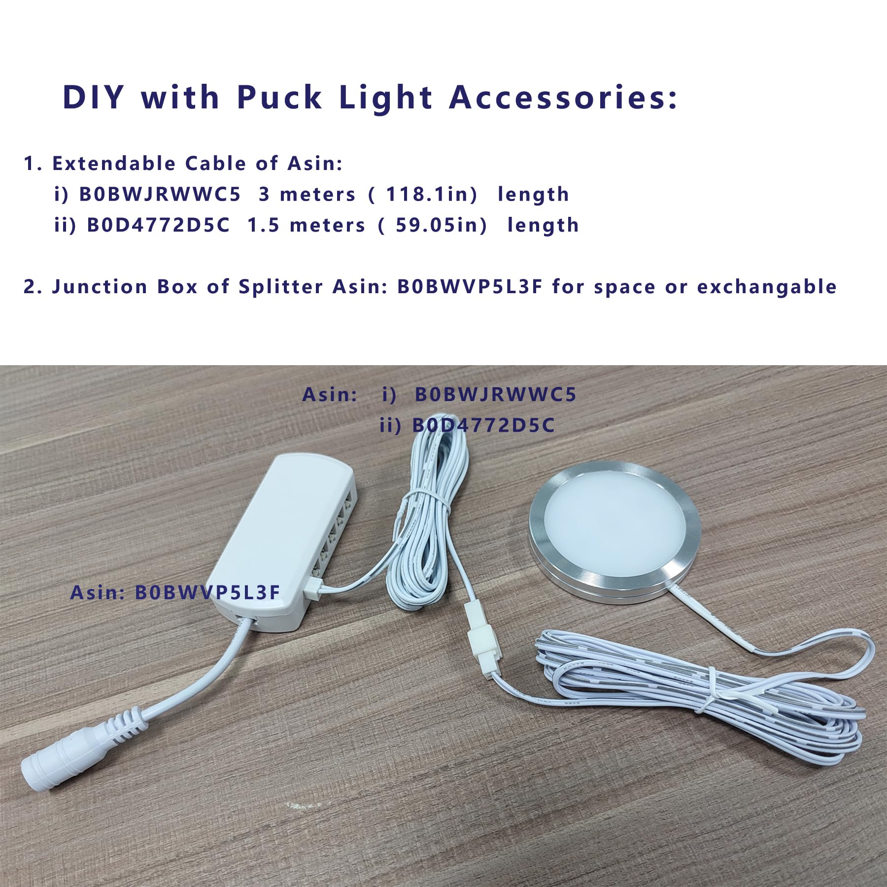 Smart Puck Lights with Bluetooth APP Control - Dimmable Under Cabinet Lighting, 12V DC Adaptor, Warm White (4 Pack) - Perfect for Kitchen, Closet, and Display Case Illumination