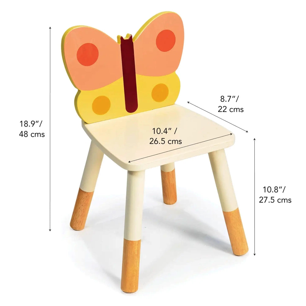 Mentari Toys Garden Butterfly Chair for Kids - Foldable Outdoor Indoor Play Chair - Perfect for Reading, Relaxing & Playtime in Backyard, Nursery or Playroom