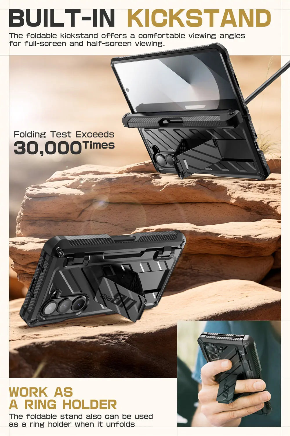 SUPCASE Unicorn Beetle Pro Rugged Case for Samsung Galaxy Z Fold 6 - Shockproof Protective Cover with Built-in Screen Protector | Perfect for Outdoor, Work & Travel Use