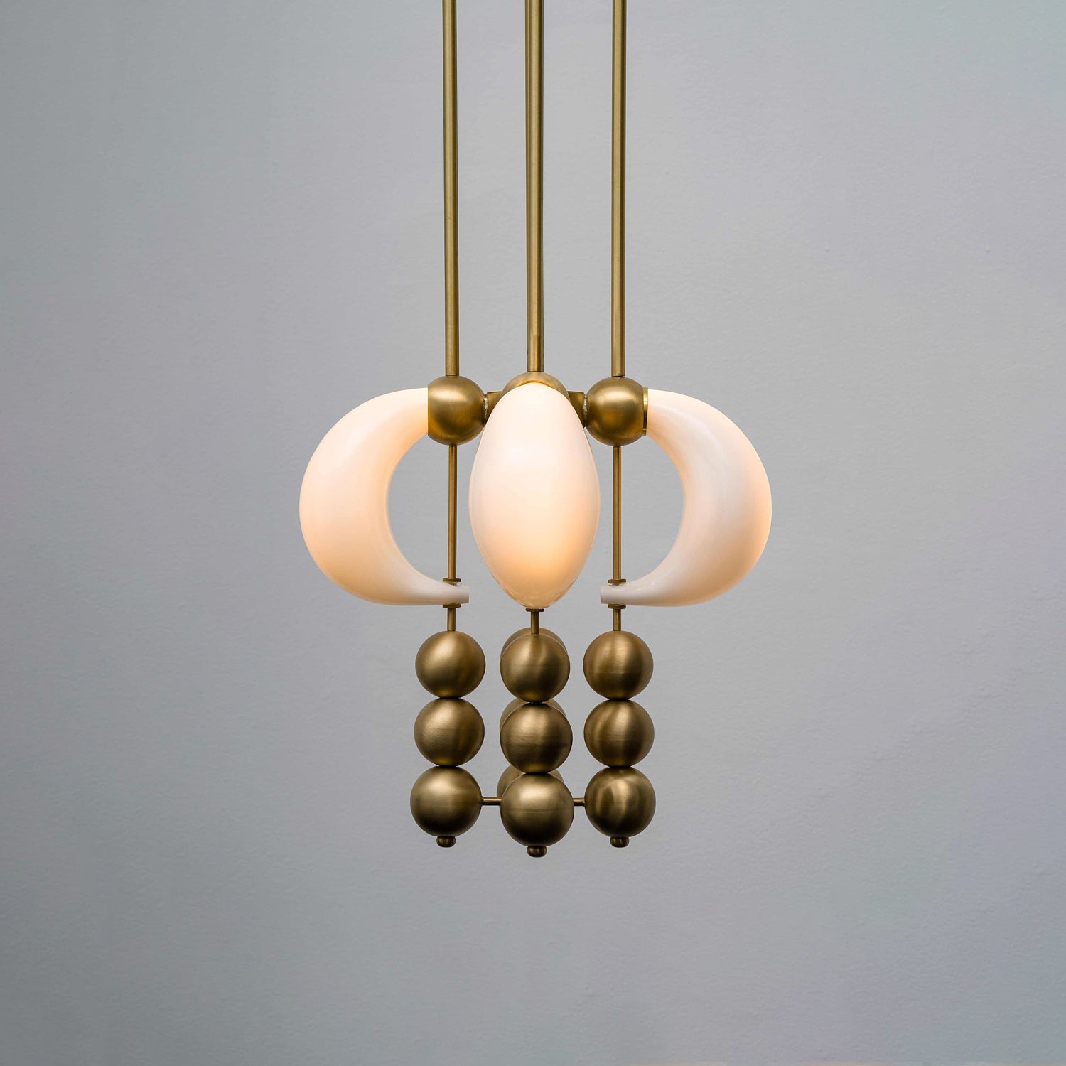 Luna Orbit Pendant Light - Modern Scandinavian Hanging Chandelier for Dining Room, Kitchen Island & Bedroom Lighting Decor