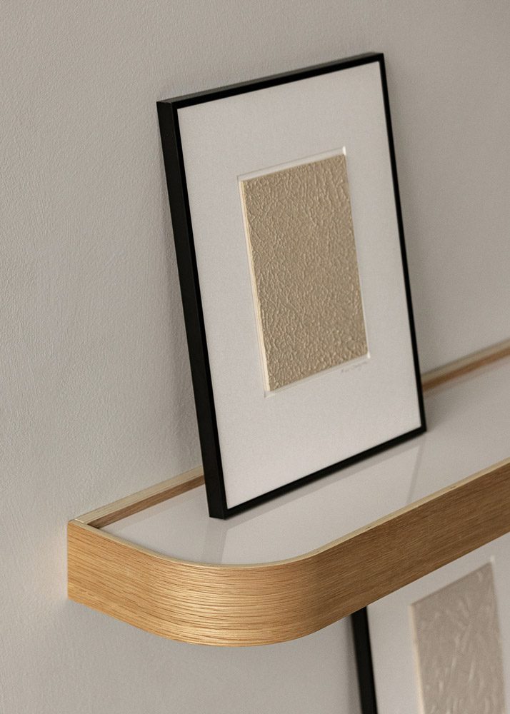AUDO CPH Epoch Floating Wall Shelf - Natural Oak Wood - 2 Size Options - Perfect for Living Room, Bedroom & Office Storage Decor