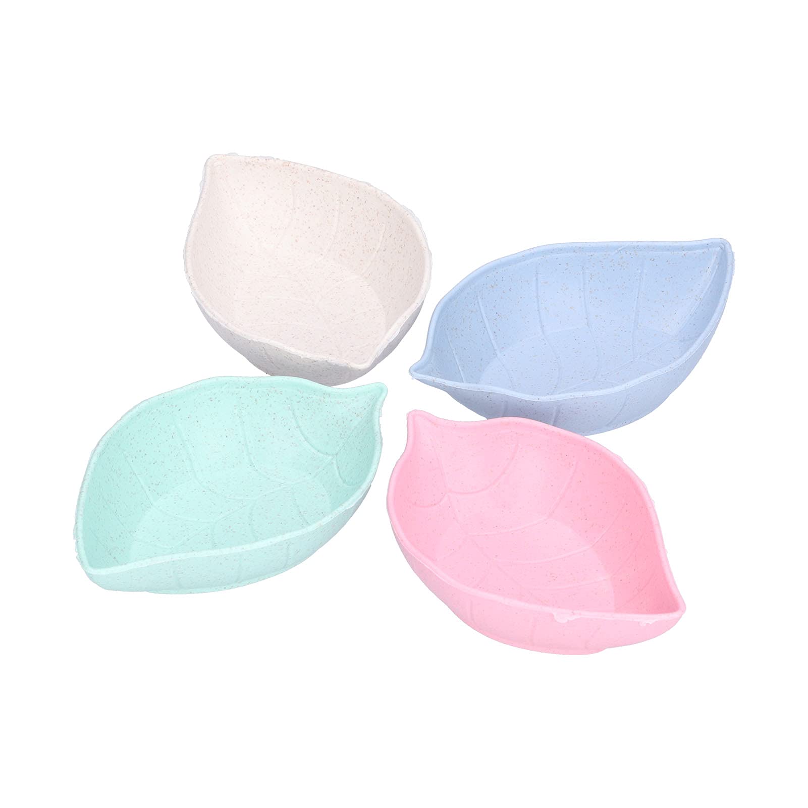 4 Pack Leaf-Shaped Sauce Dishes for Sushi, Salad & Appetizers