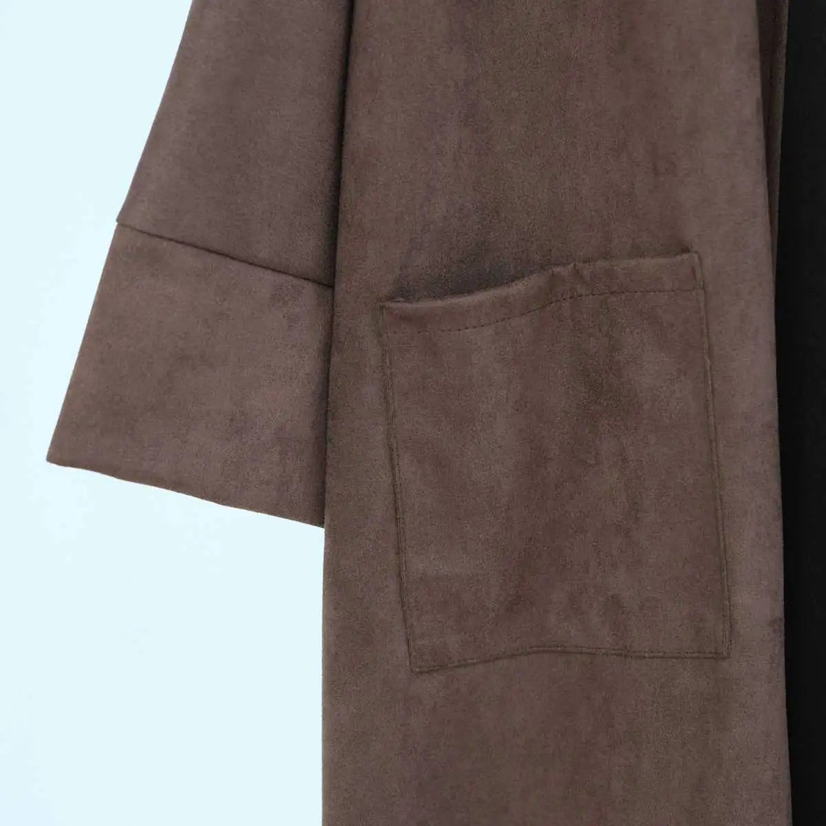 Soft Velvet Cardigan Open Abaya Coat for Women - Winter & Fall Fashion Outerwear - Perfect for Layering, Office Wear, and Special Occasions