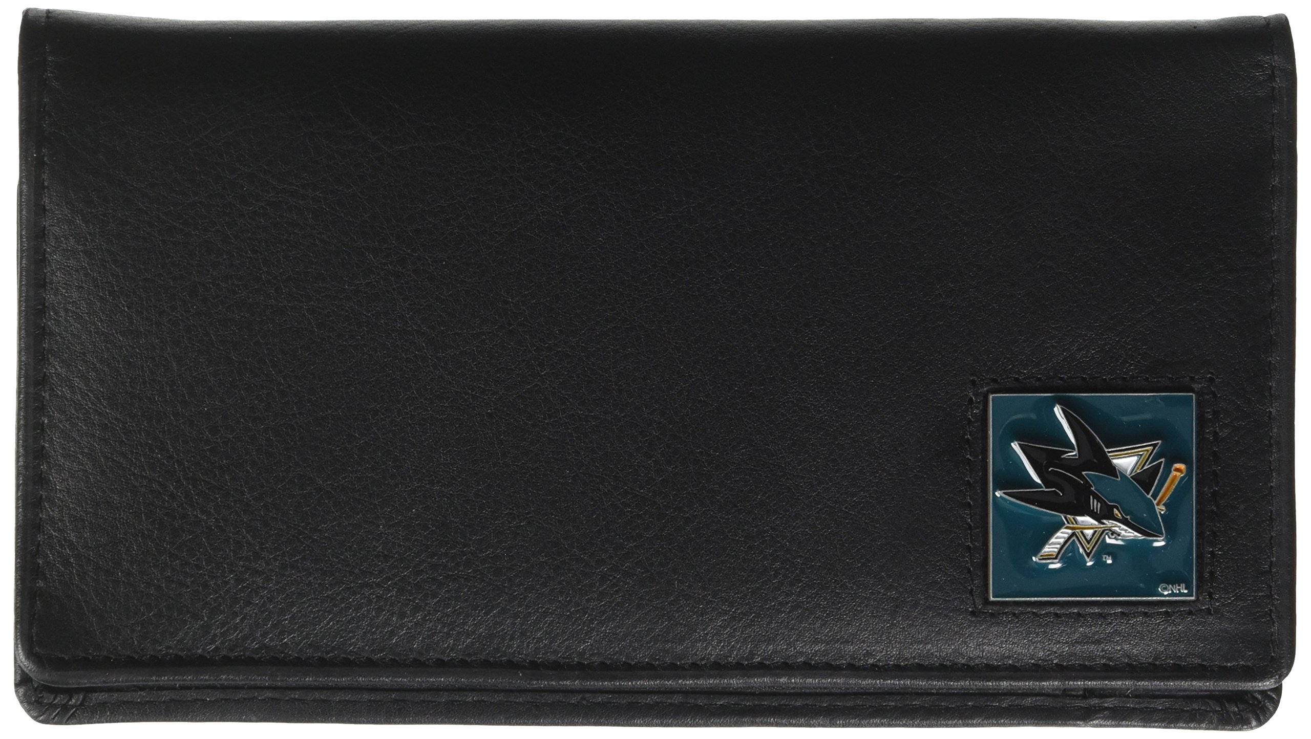 Genuine Leather NHL Checkbook Cover by Siskiyou Sports - Premium Wallet for Hockey Fans - Perfect for Game Days, Travel & Everyday Use