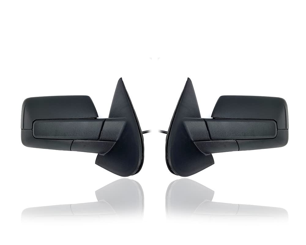 Ford Expedition Door Mirror Replacement (2015-2017) - Power Heated Folding with Turn Signal, Puddle Light, Memory & Blind Spot - Textured Cover Pair Set FL1Z17682AA/FL1Z17683AA - Perfect for Winter Driving & Enhanced Safety