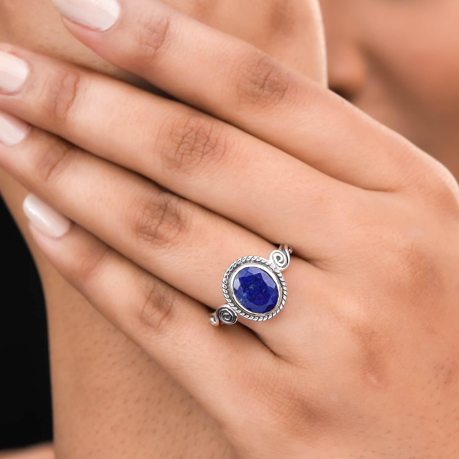 Blue Lapis Lazuli Ring for Women - Stainless Steel Birthstone Jewelry Gift | Anniversary & Special Occasions