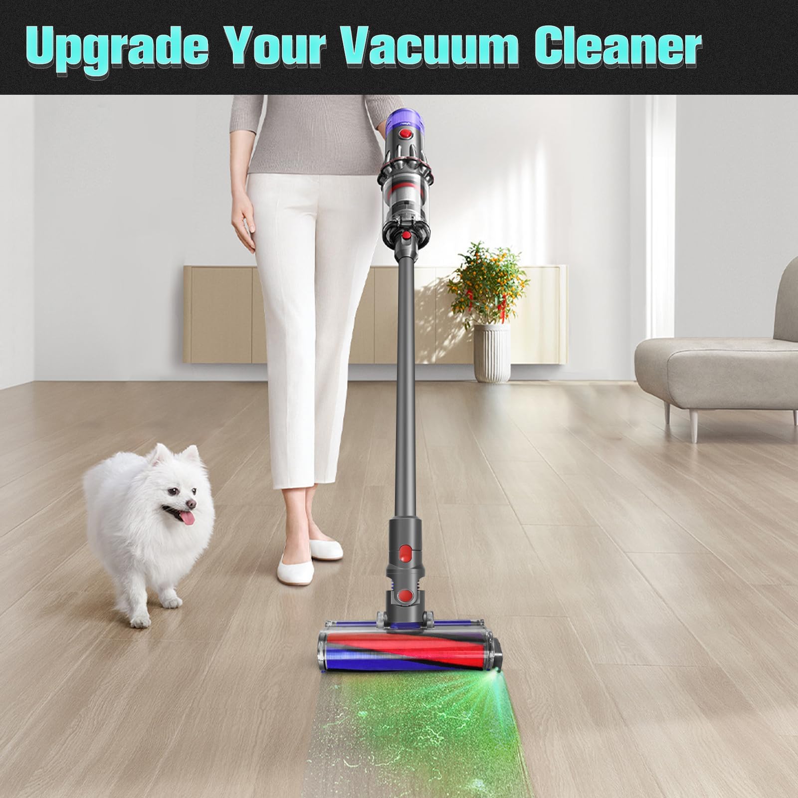 Universal LED Vacuum Dust Display Light Attachment for Dyson, Shark & Bissell - Reveals Microscopic Dust & Pet Hair - Perfect for Deep Cleaning Carpets, Upholstery & Hard Floors